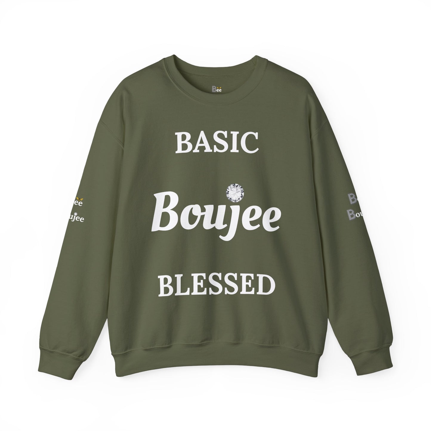 Basic Boujee Blessed - Heavy Blend™ Dark Colors Crewneck Sweatshirt