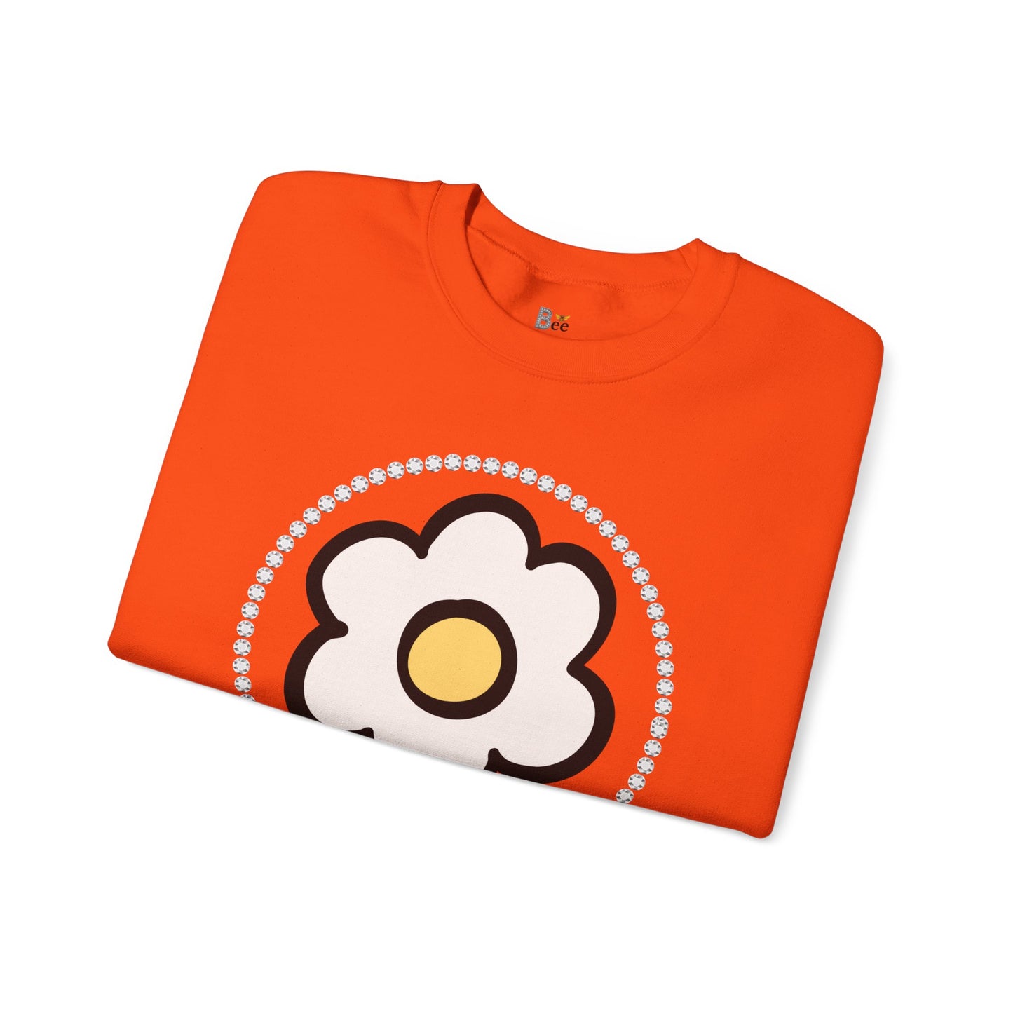 Boujee White Gold Flower - Heavy Blend™ Light Colors Crewneck Sweatshirt