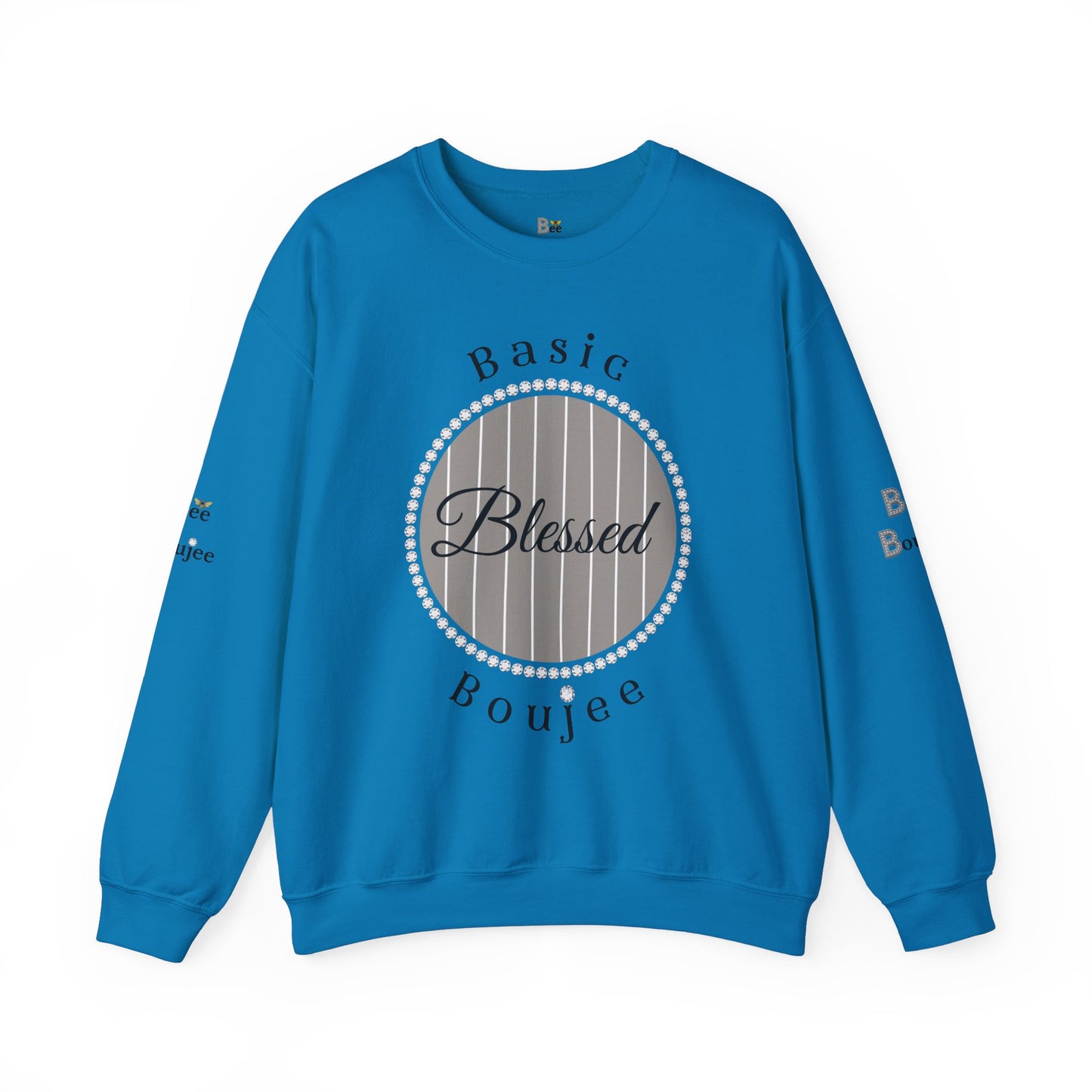 Basic Boujee Blessed - Heavy Blend™ Light Colors Crewneck Sweatshirt