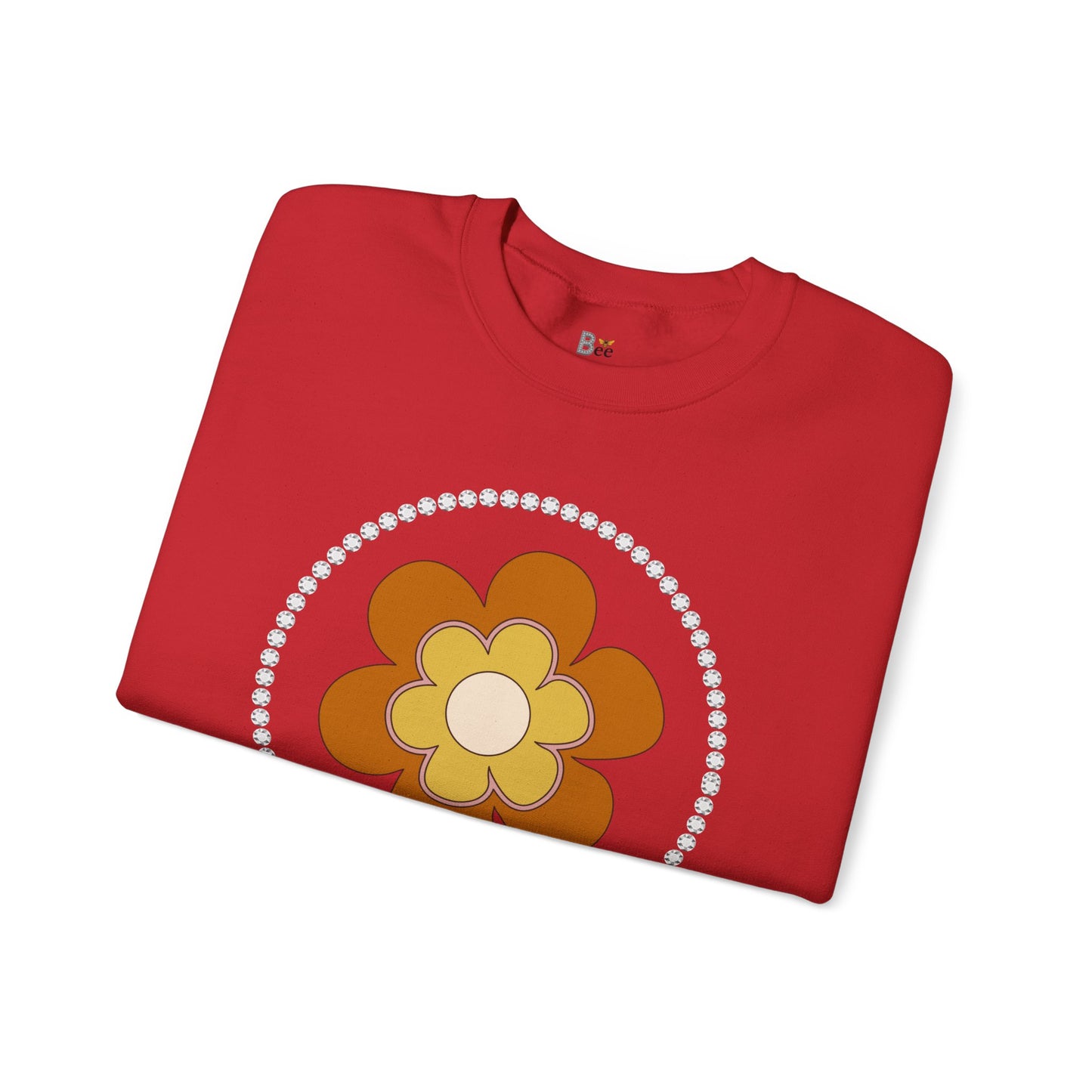 Boujee Brown Flower - Heavy Blend™ Light Colors Crewneck Sweatshirt