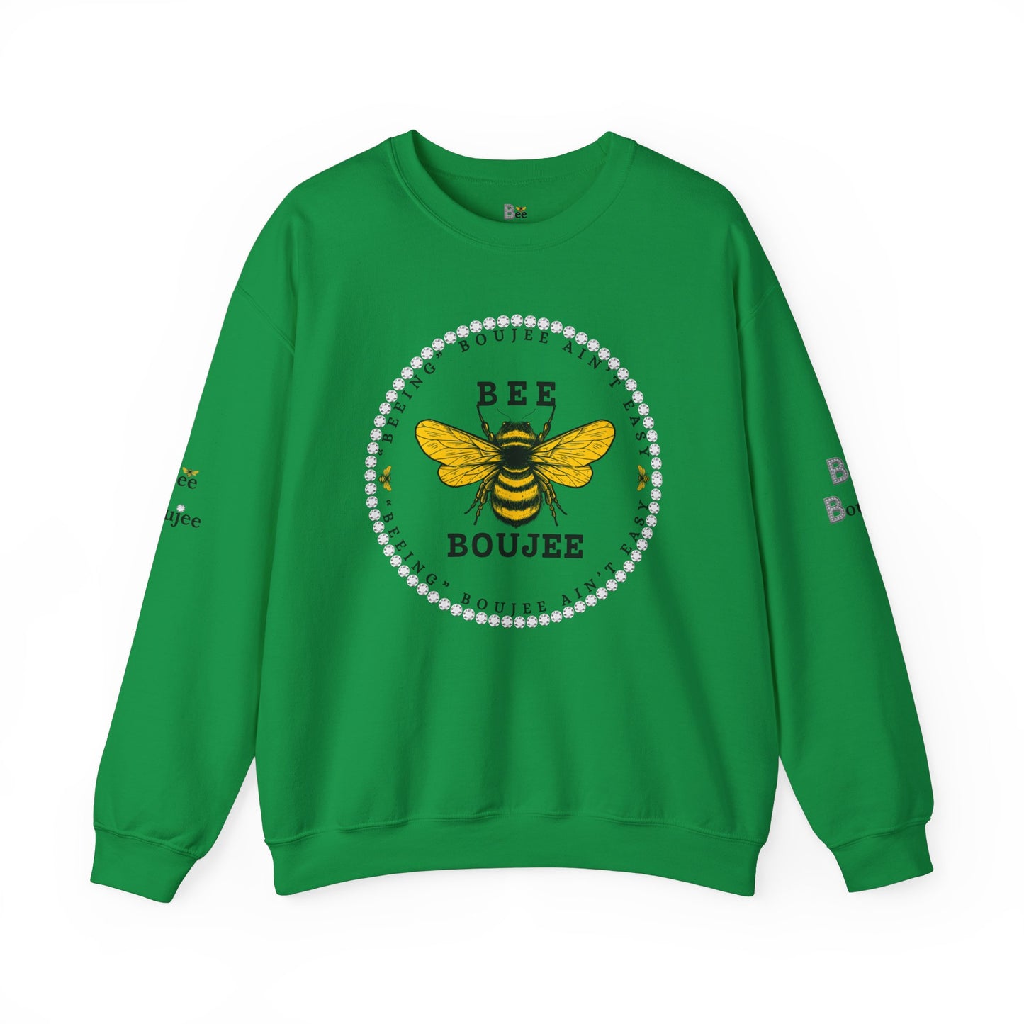 "Beeing" Boujee Ain't Easy - Heavy Blend™ Light Colors Crewneck Sweatshirt