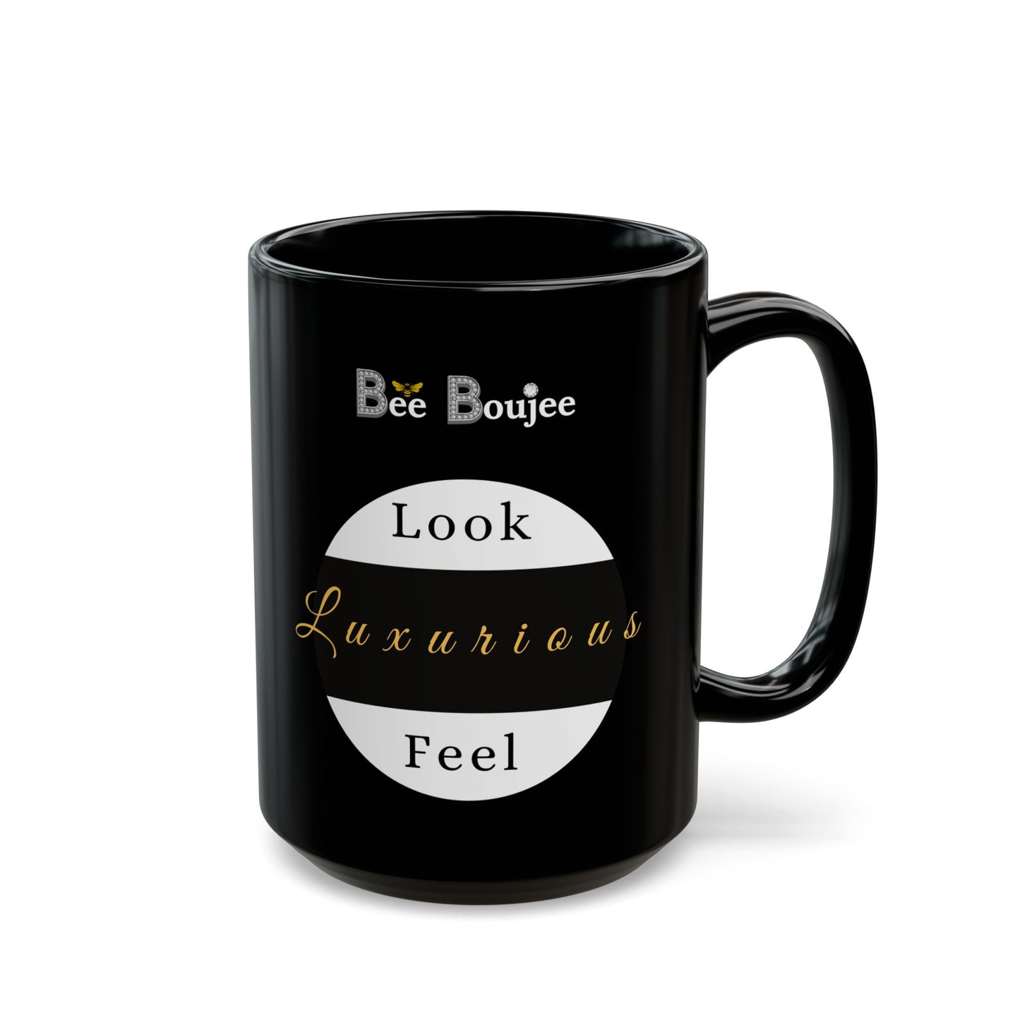 Boujee in Diamonds - Mug BLACK 15oz