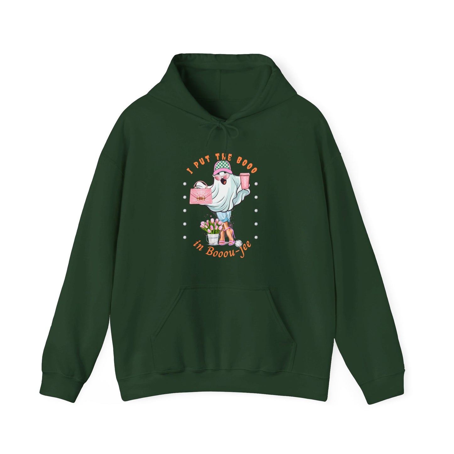 Halloween Booo in Boooujee Heavy Blend™ Hooded Sweatshirt - FAIR SKIN TONE