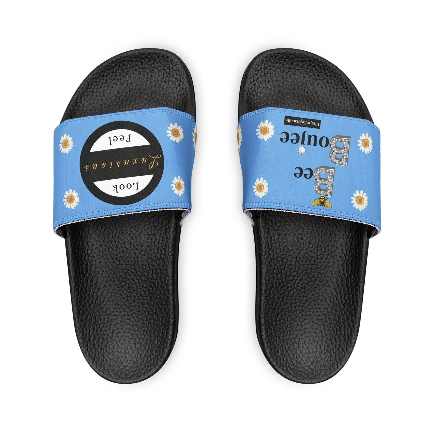 Bee Boujee - LIGHT BLUE Flowers Women's Removable-Strap Sandals