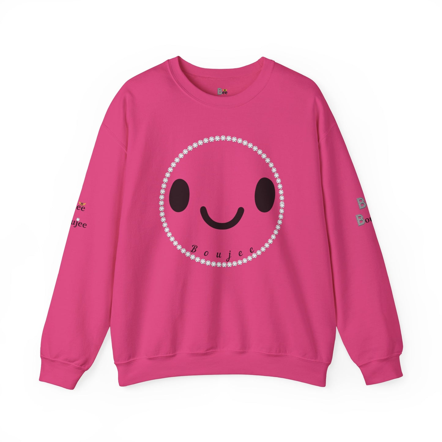 Boujee Smiley Face - Heavy Blend™ Light Colors Crewneck Sweatshirt