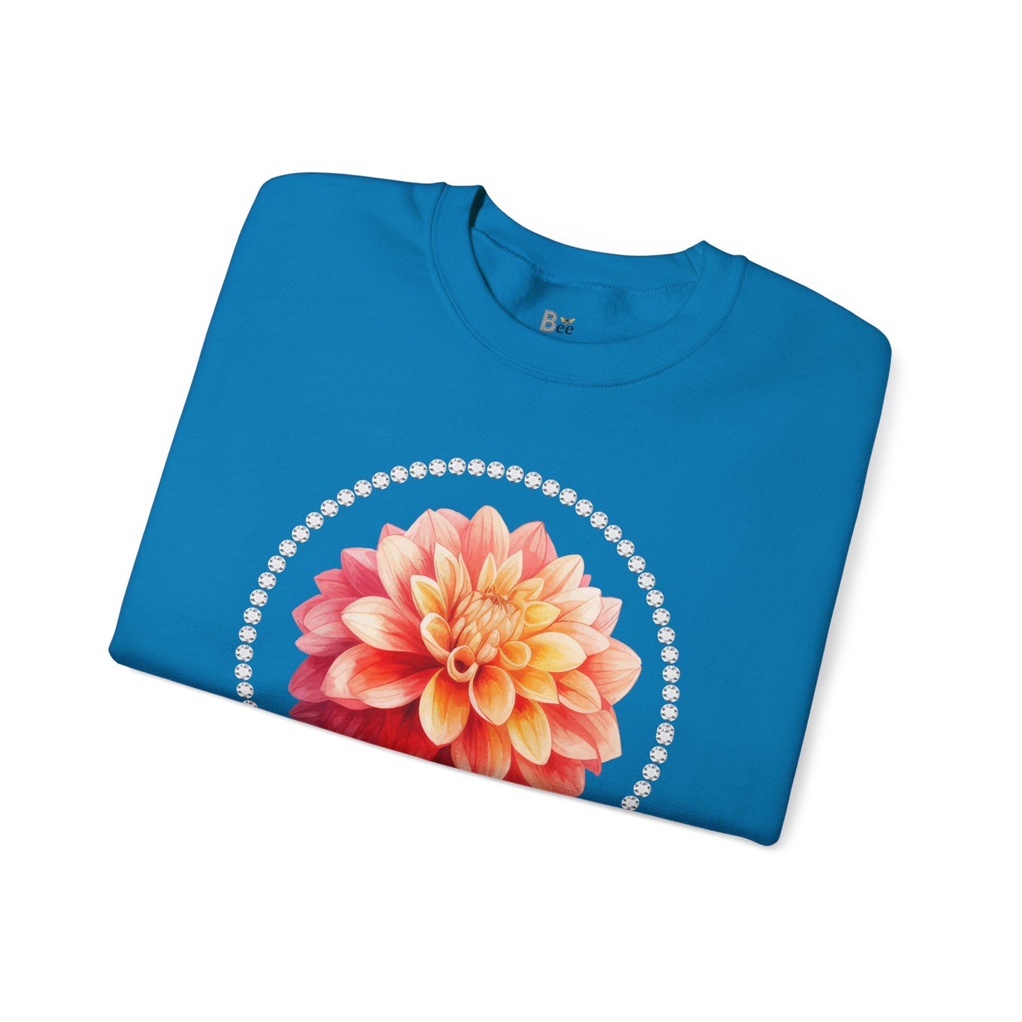 Boujee Flower Pink Yellow - Heavy Blend™ Light Colors Crewneck Sweatshirt