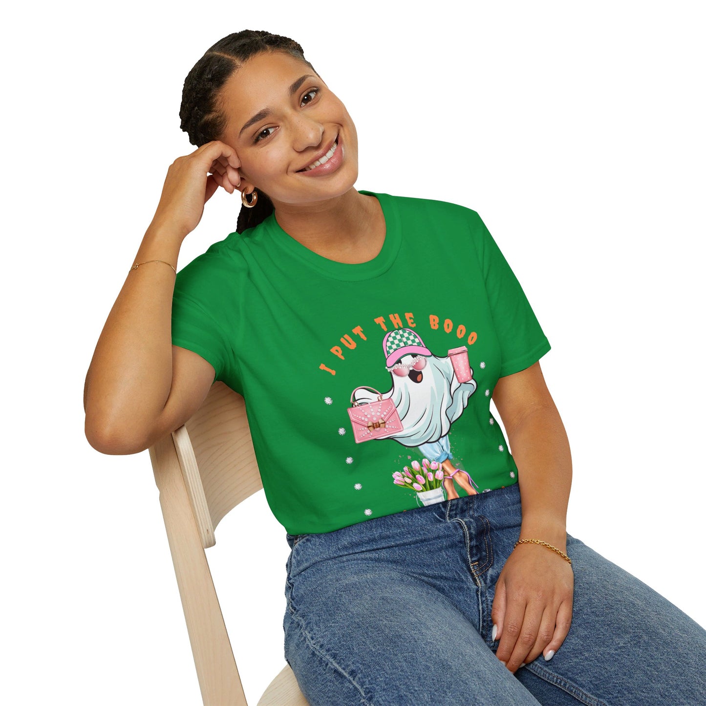 Halloween Booo in Boooujee - Softstyle T-Shirt FAIR SKIN TONE