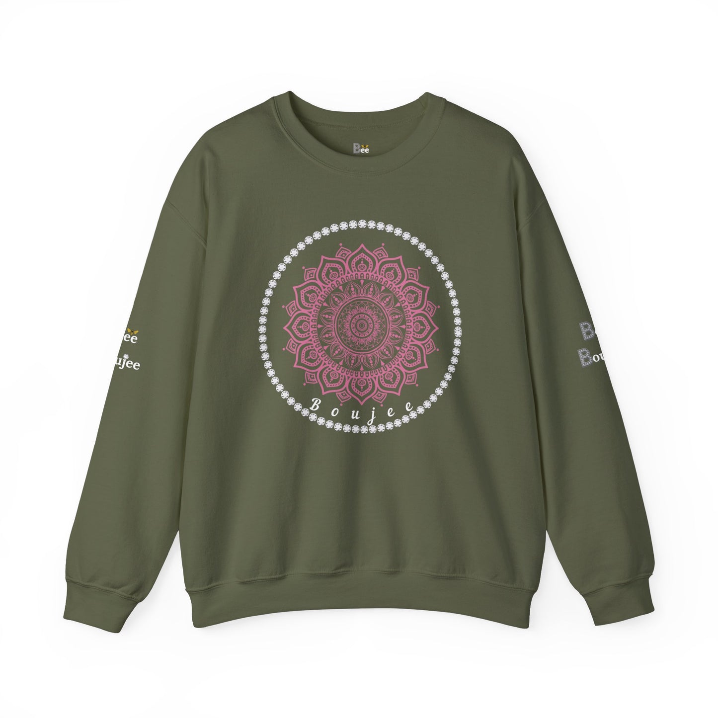 Boujee Burst Pink - Heavy Blend™ Dark Colors Crewneck Sweatshirt