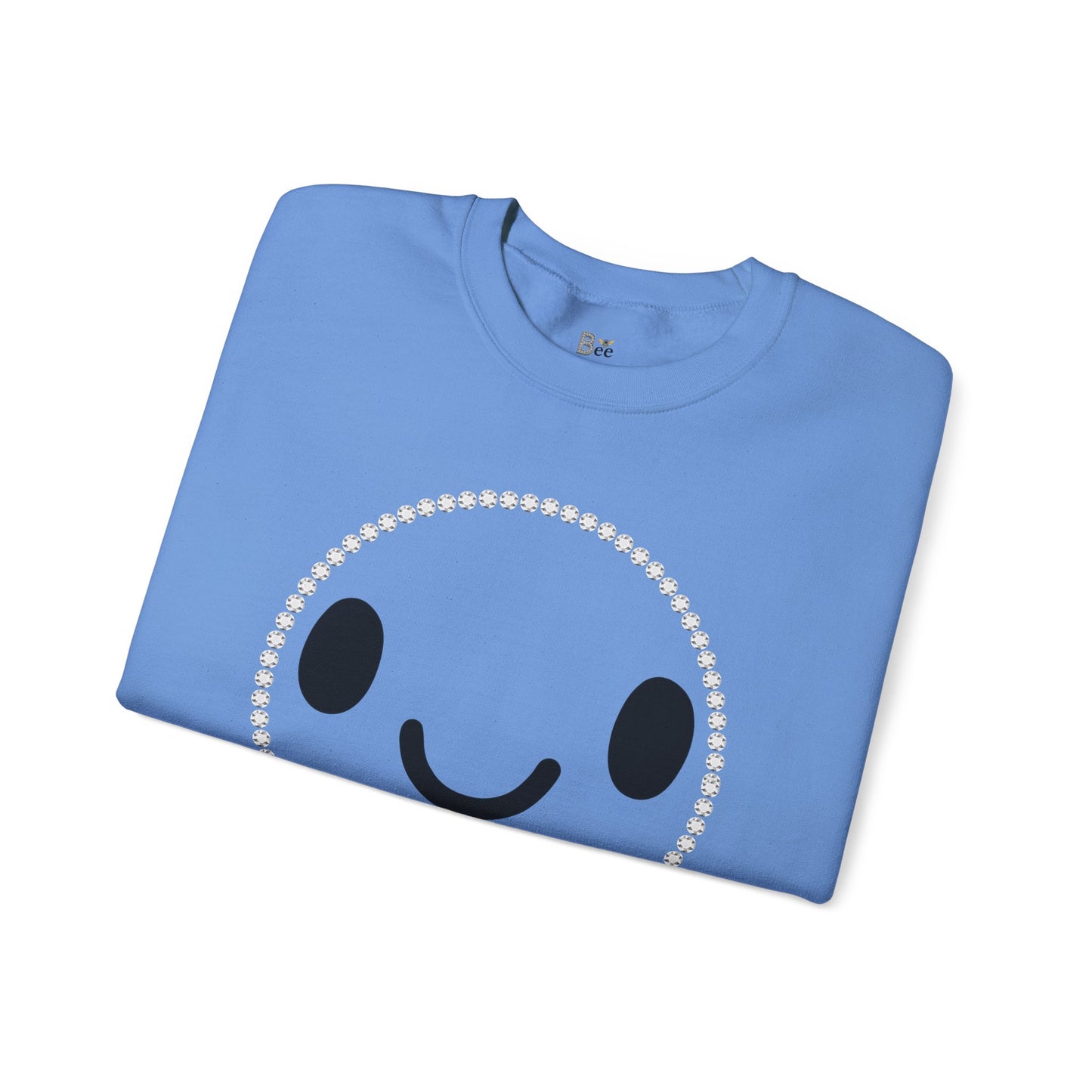 Boujee Smiley Face - Heavy Blend™ Light Colors Crewneck Sweatshirt