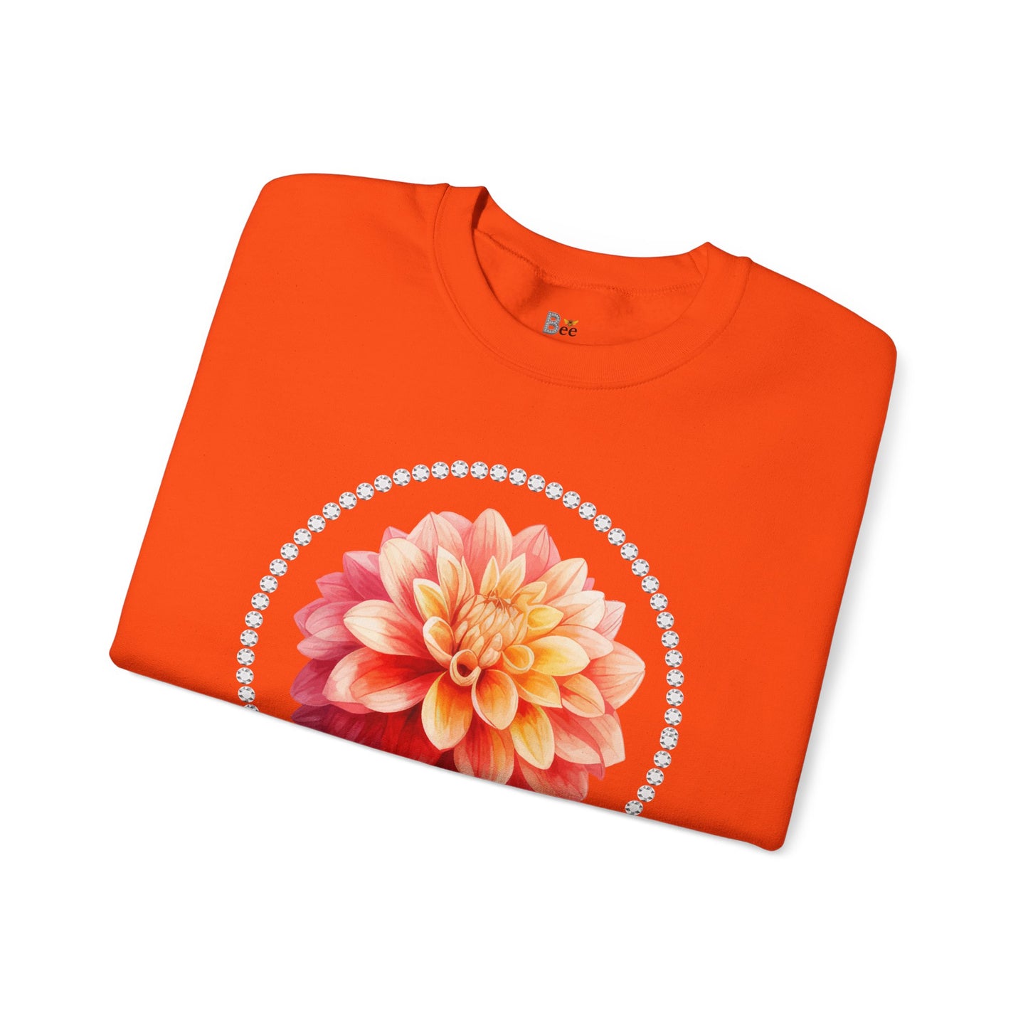 Boujee Flower Pink Yellow - Heavy Blend™ Light Colors Crewneck Sweatshirt