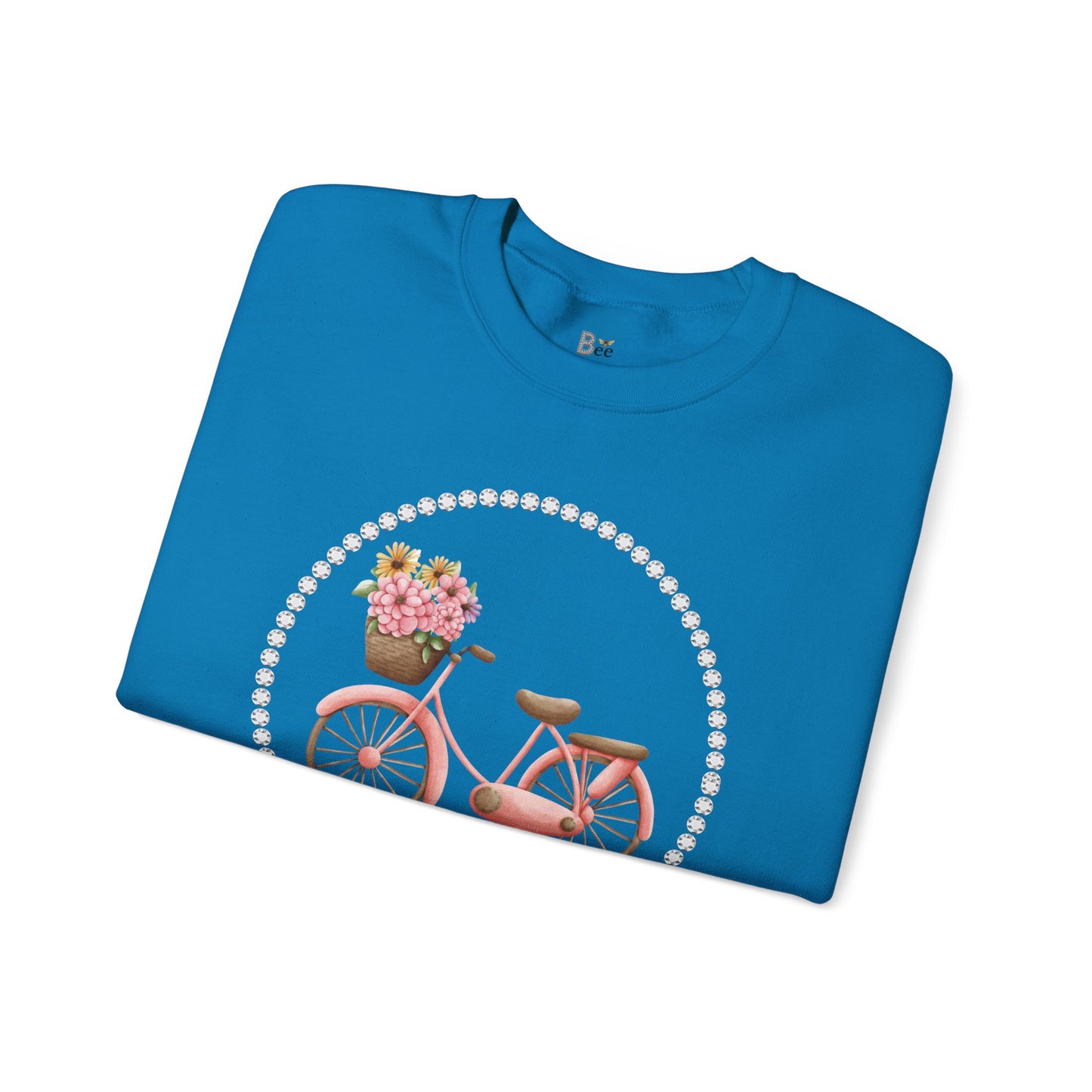 Boujee Bicycle Bouque - Heavy Blend™ Light Colors Crewneck Sweatshirt