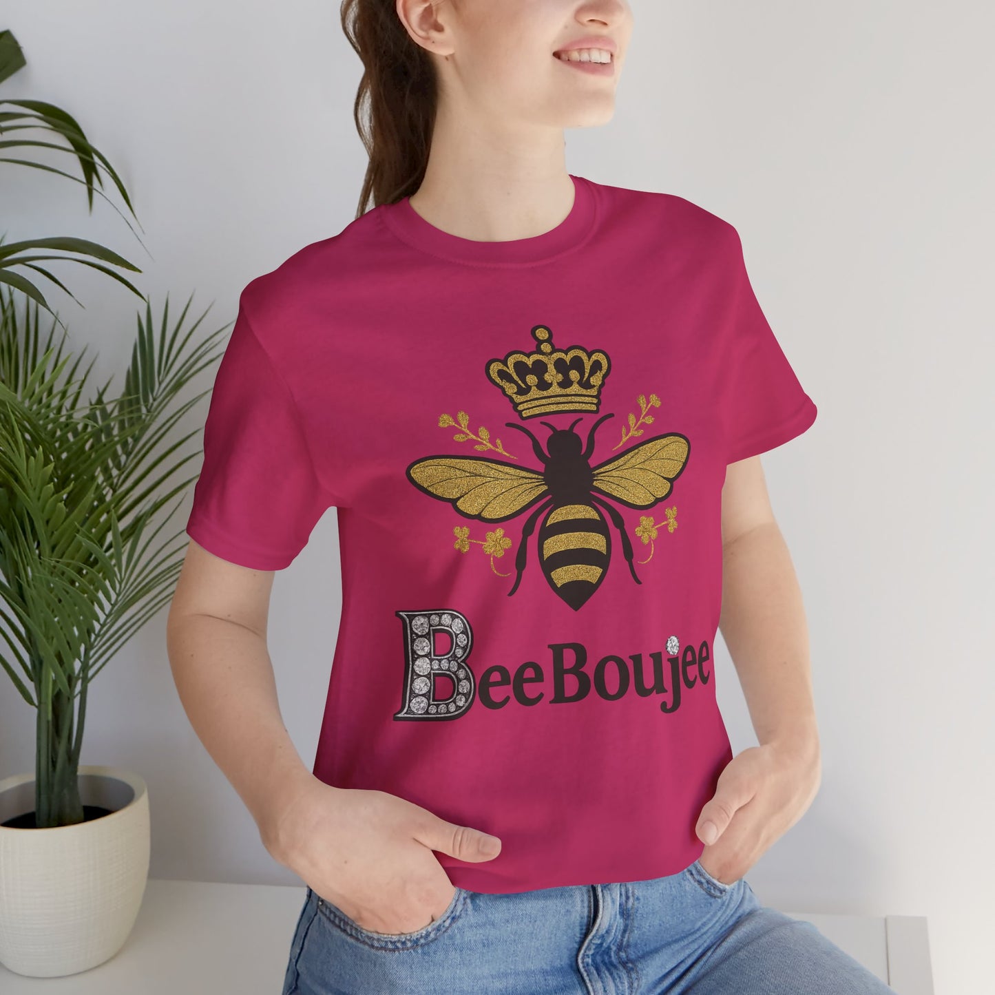 Bee Boujee Jersey Tee - Stylish Signature Bee Boujee T-Shirt for Casual Wear, Gift for Her, Nature Lovers, Birthday Present, Summer Fashion