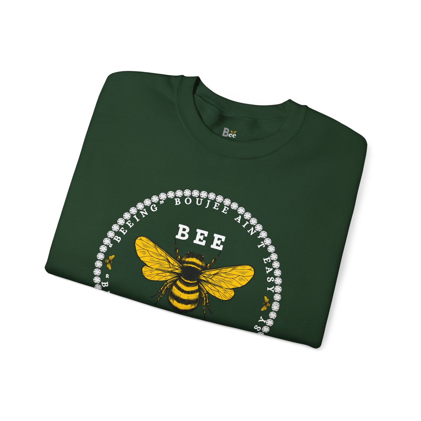 "Beeing" Boujee Ain't Easy - Heavy Blend™ Dark Colors Crewneck Sweatshirt