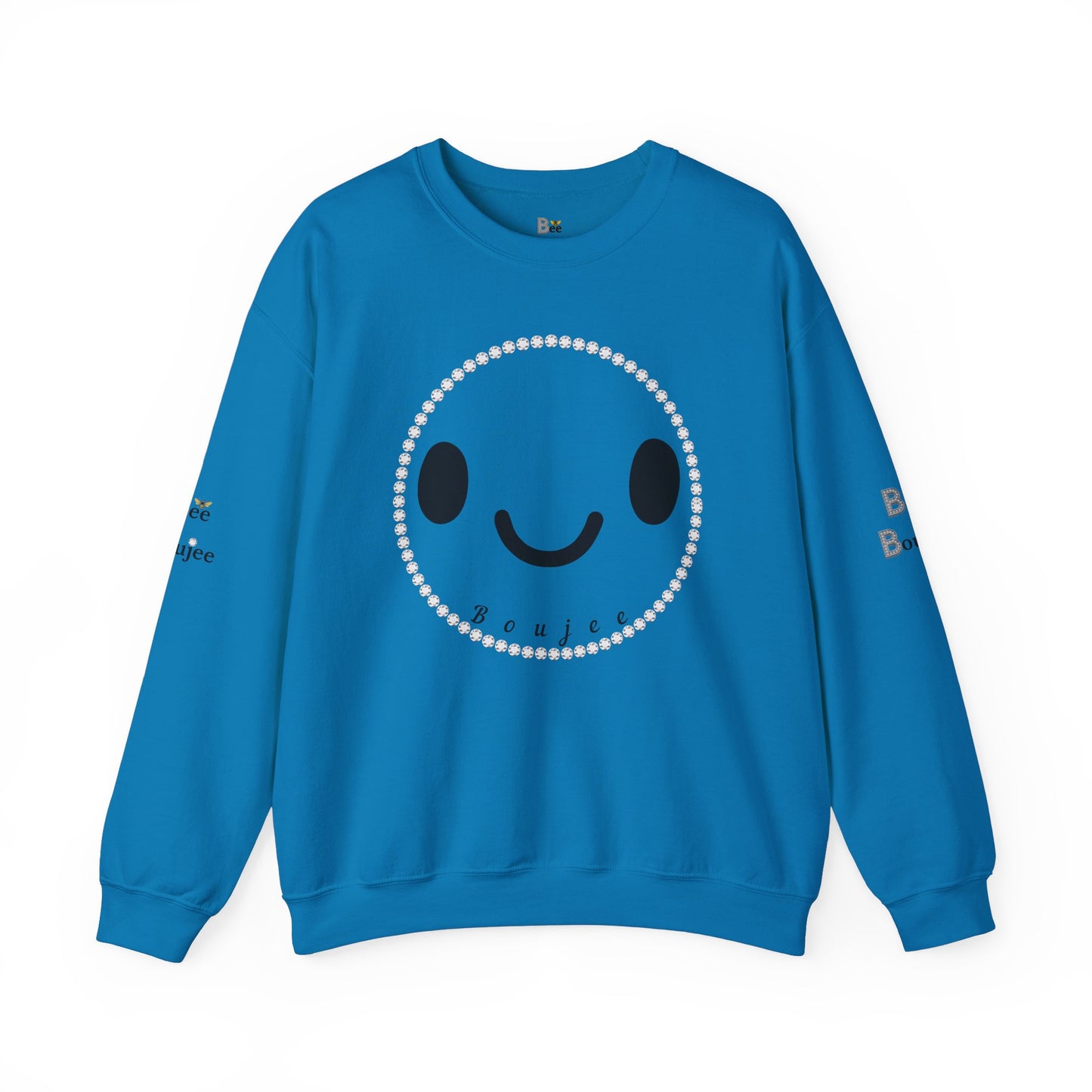 Boujee Smiley Face - Heavy Blend™ Light Colors Crewneck Sweatshirt