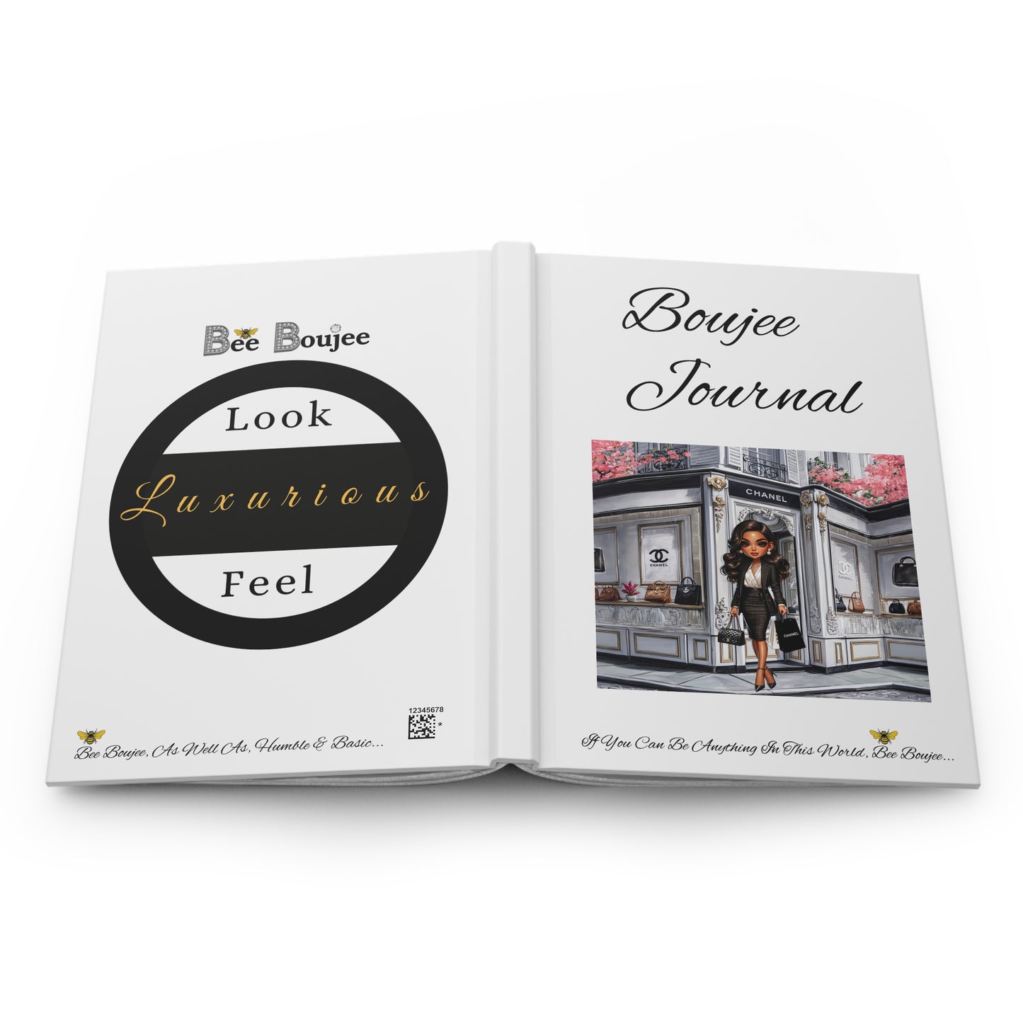 Hardcover Boujee Journal Matte WHITE