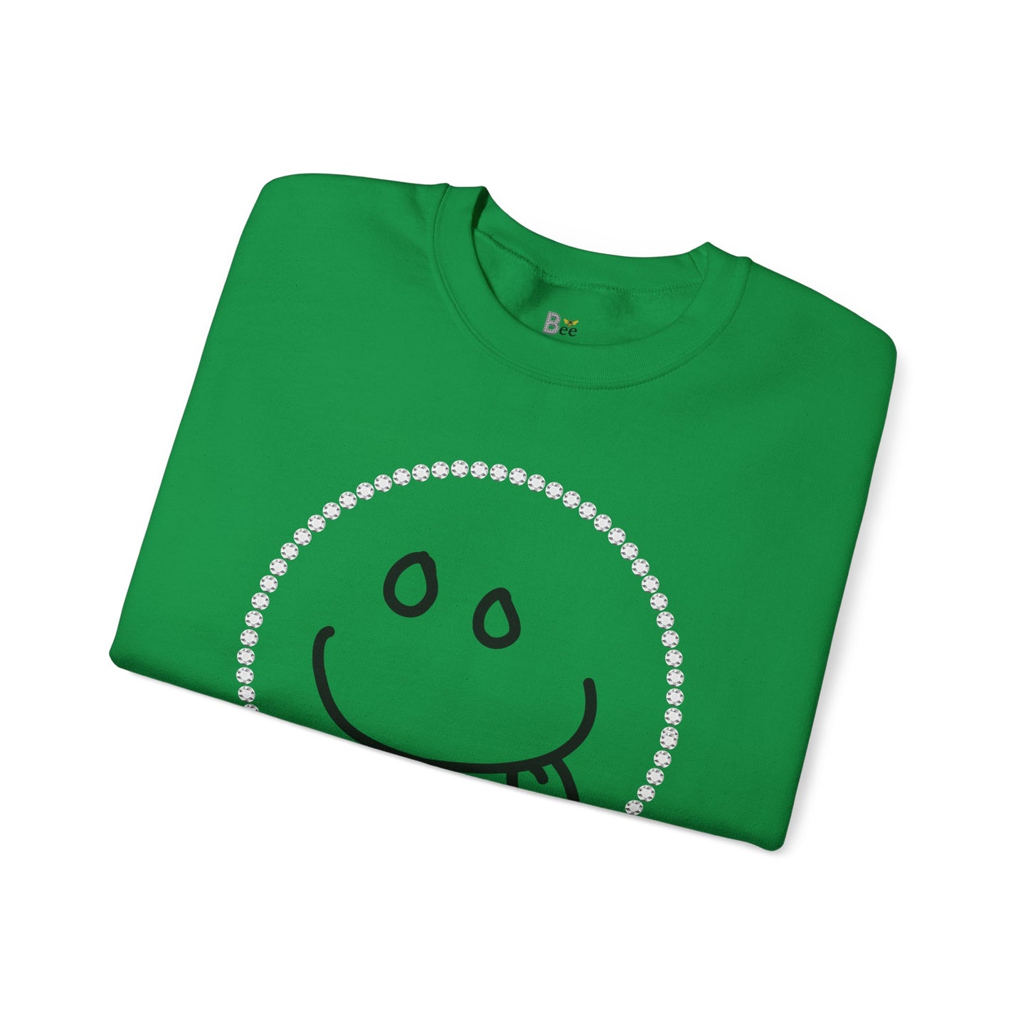 Boujee Smiley Goofy Face - Heavy Blend™ Light Colors Crewneck Sweatshirt