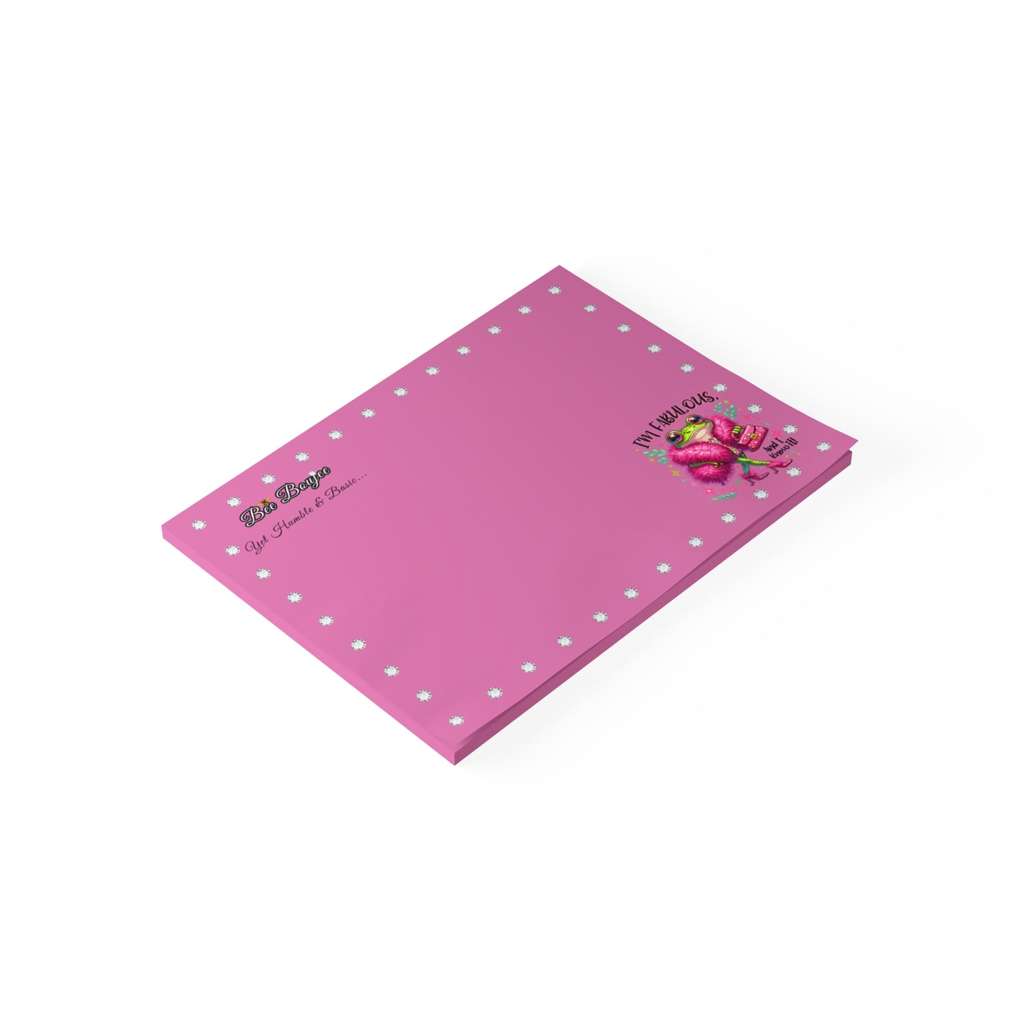 Bee Boujee DIAMONDS Fabulous Froggie - Post-it® Note Pads 8X6