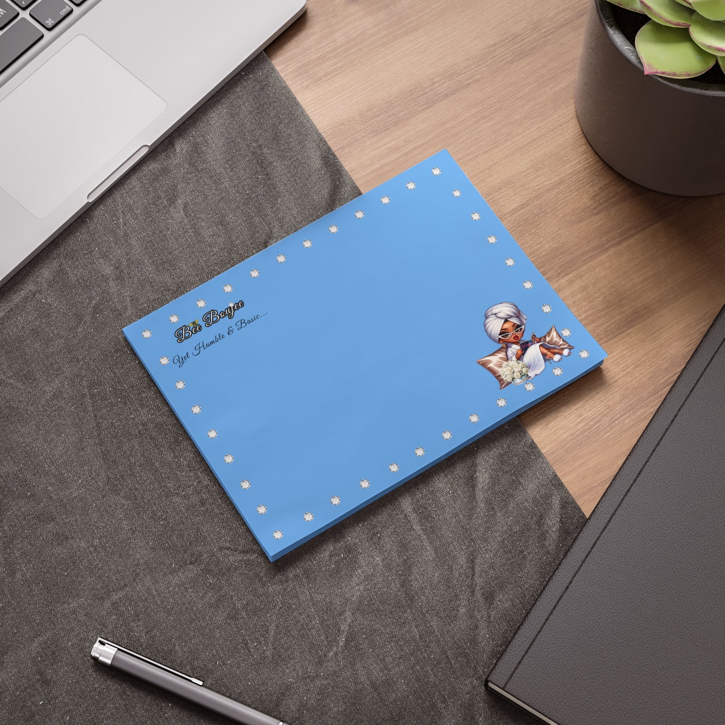 Bee Boujee DIAMONDS Spa 04 - Post-it® Note Pad BLUE 8x6