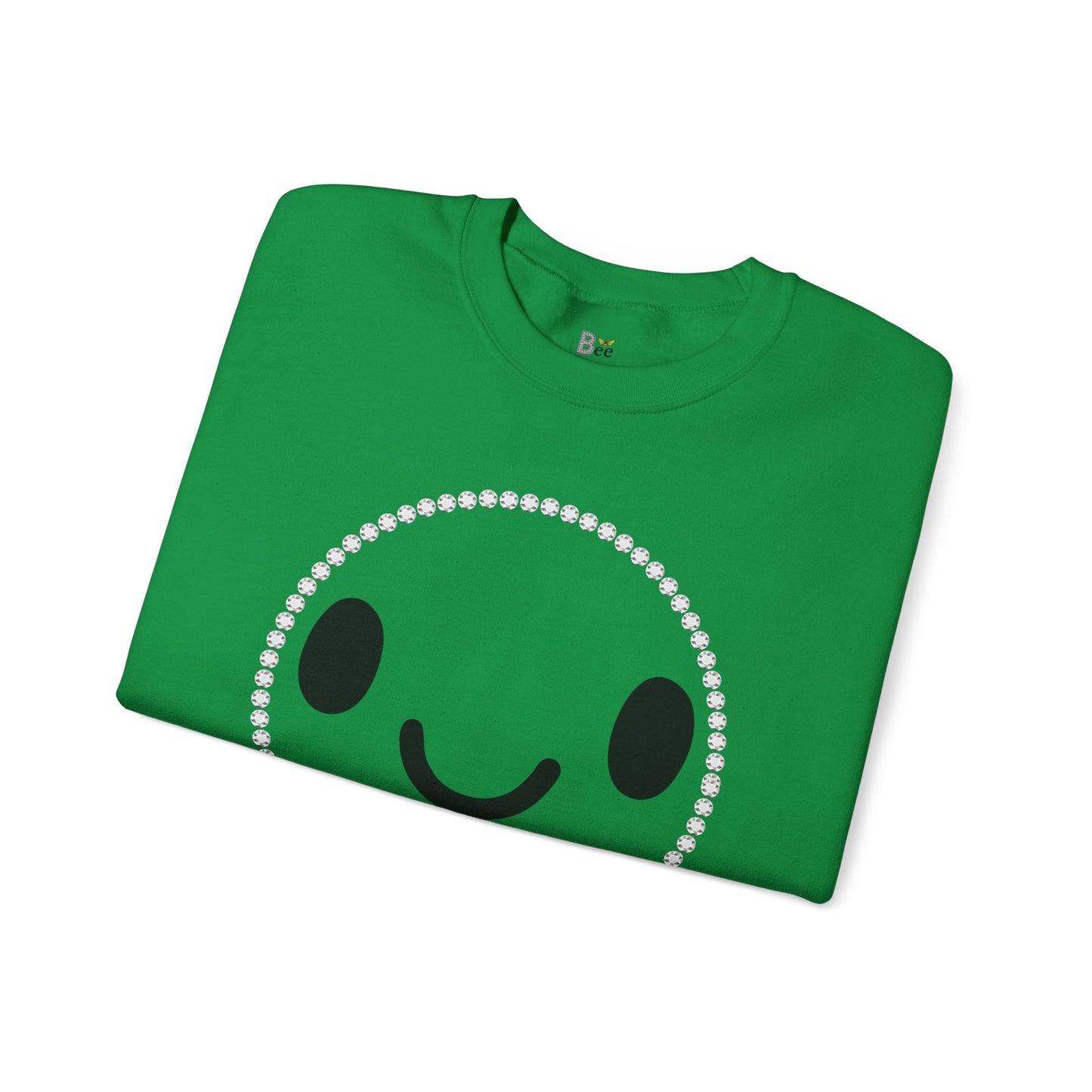 Boujee Smiley Face - Heavy Blend™ Light Colors Crewneck Sweatshirt