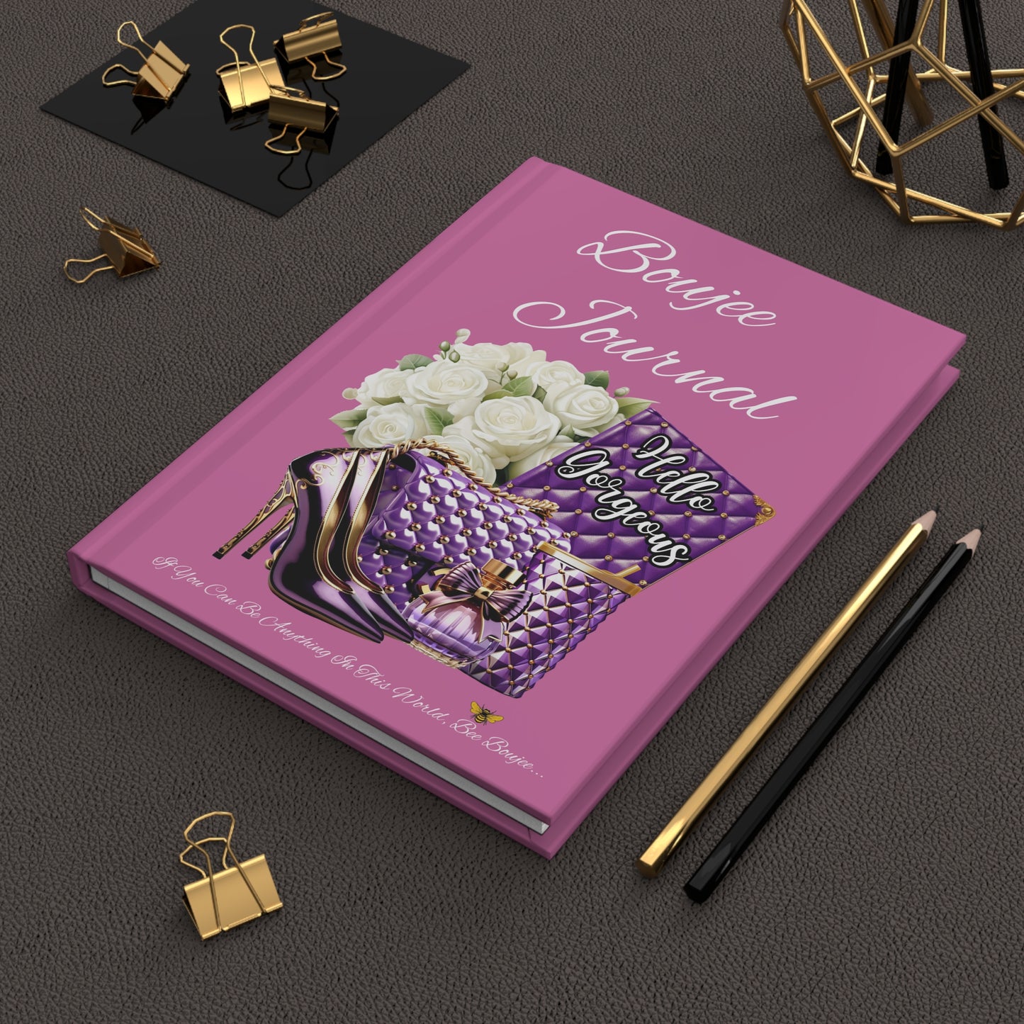 Hardcover "Boujee" Journal Matte PINK