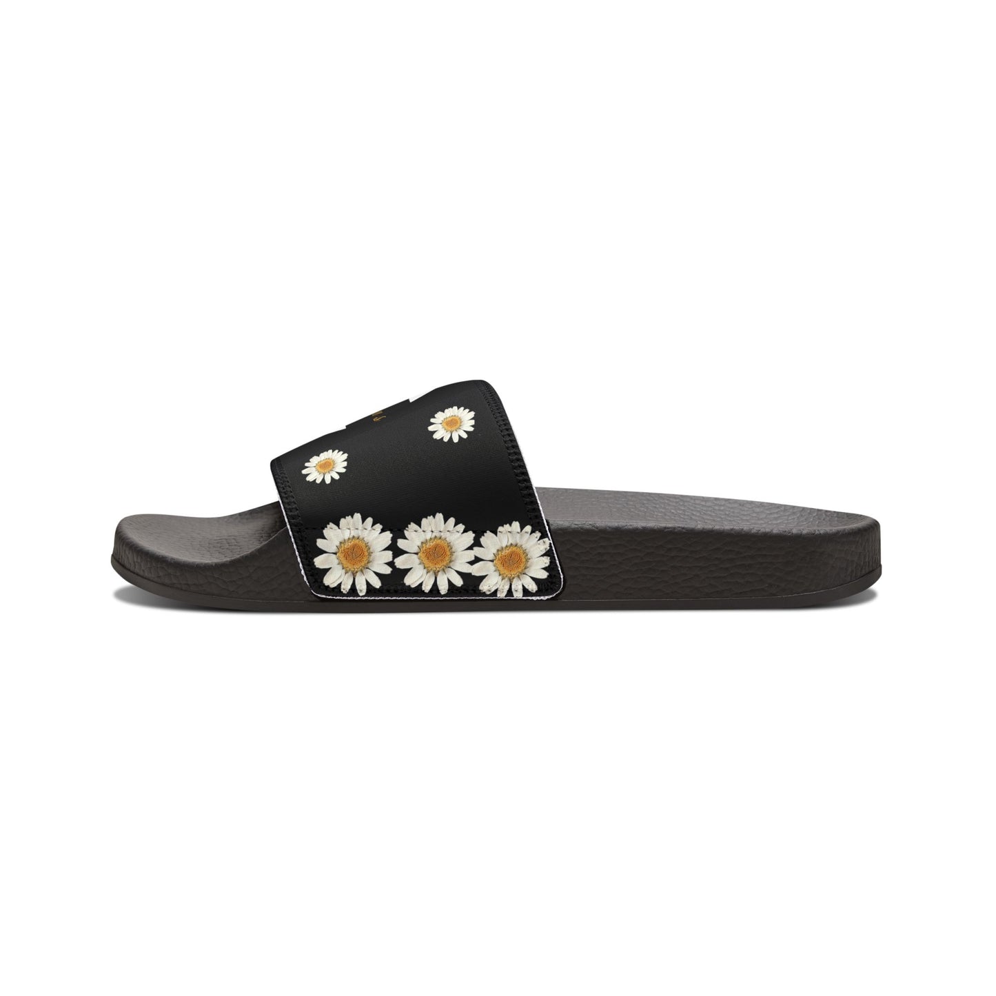 Bee Boujee - BLACK Flowers Women's Removable-Strap Sandals