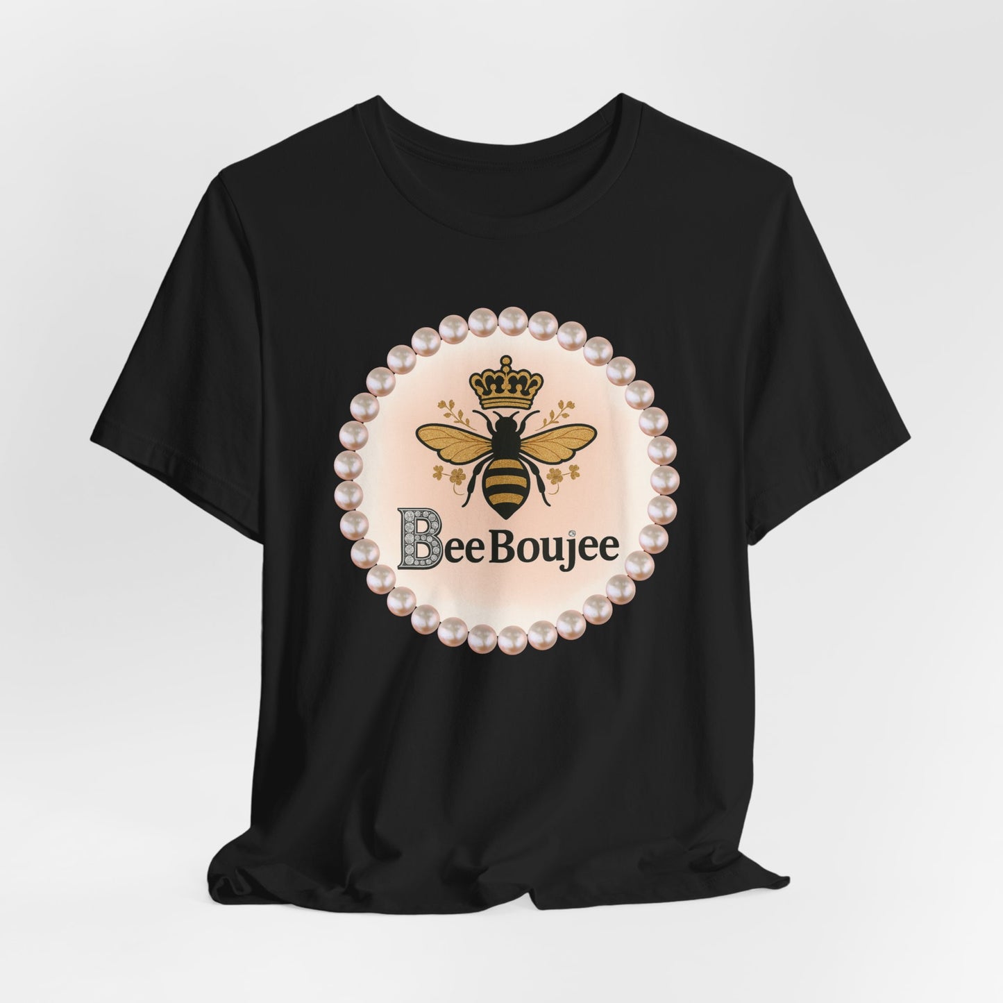 Customizable Bee Boujee Pearl Emblem Tee