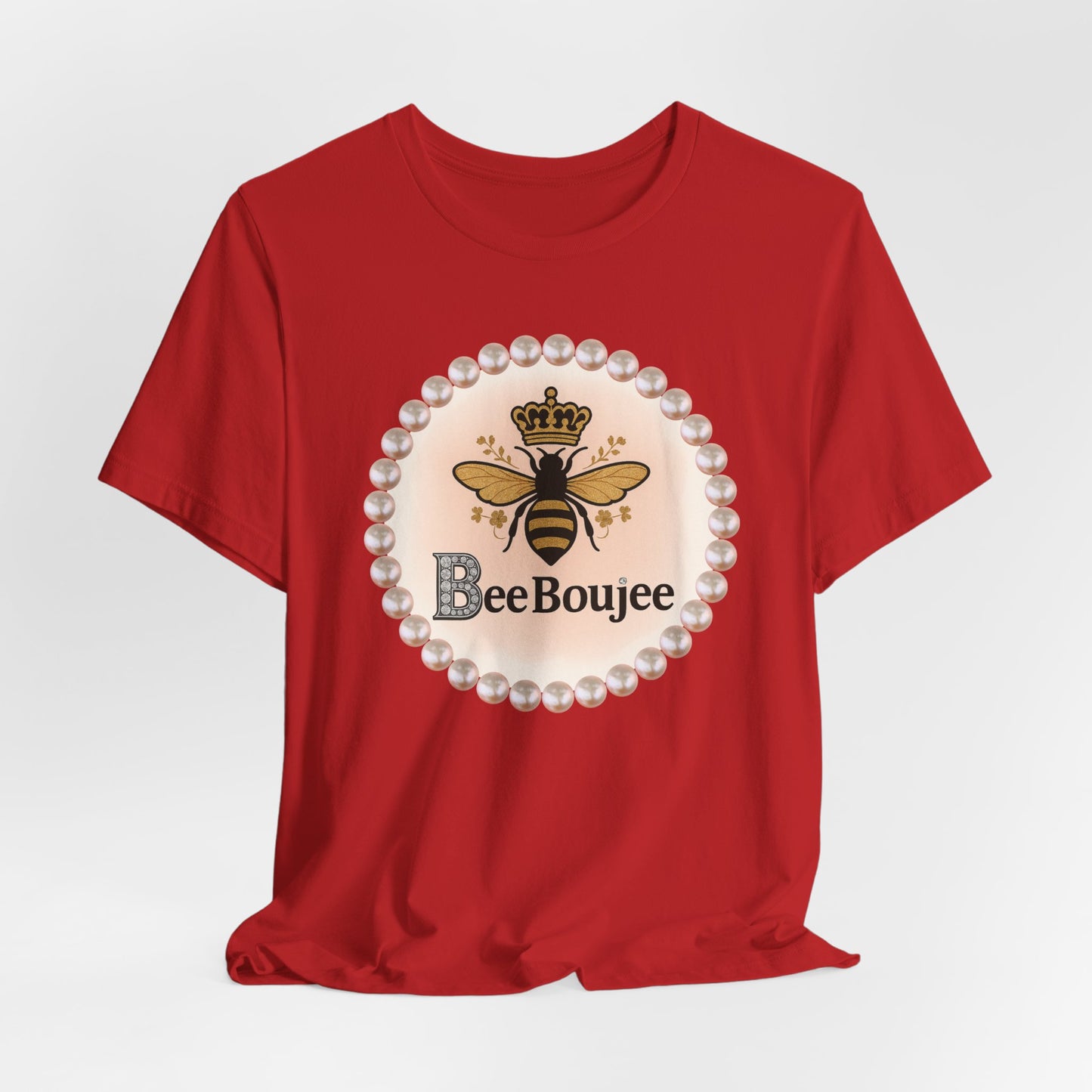 Customizable Bee Boujee Pearl Emblem Tee