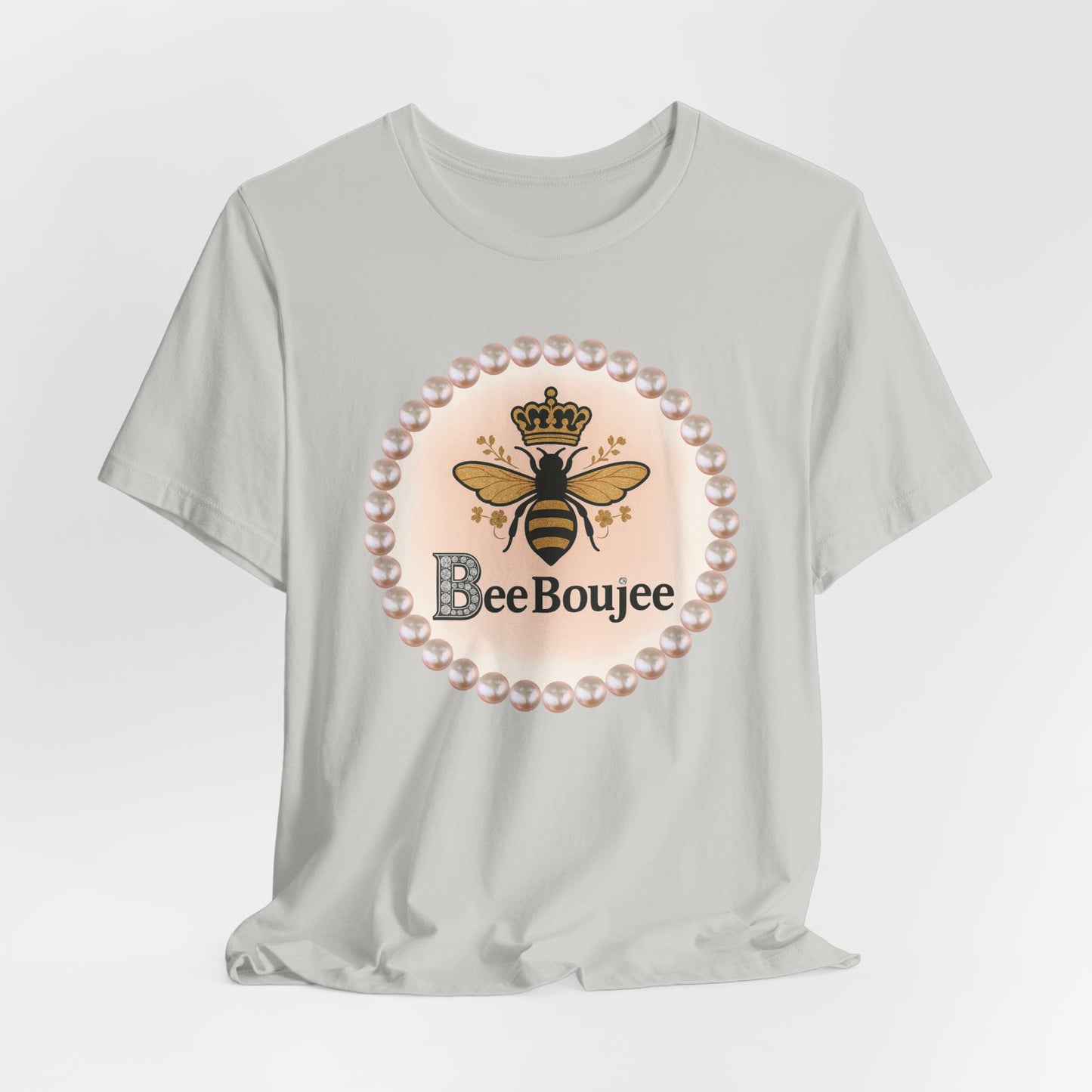 Customizable Bee Boujee Pearl Emblem Tee