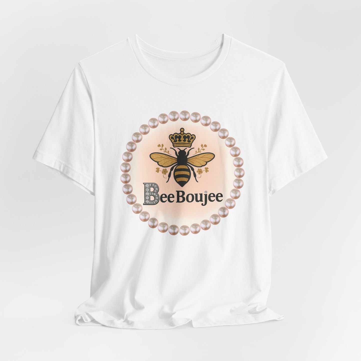 Customizable Bee Boujee Pearl Emblem Tee