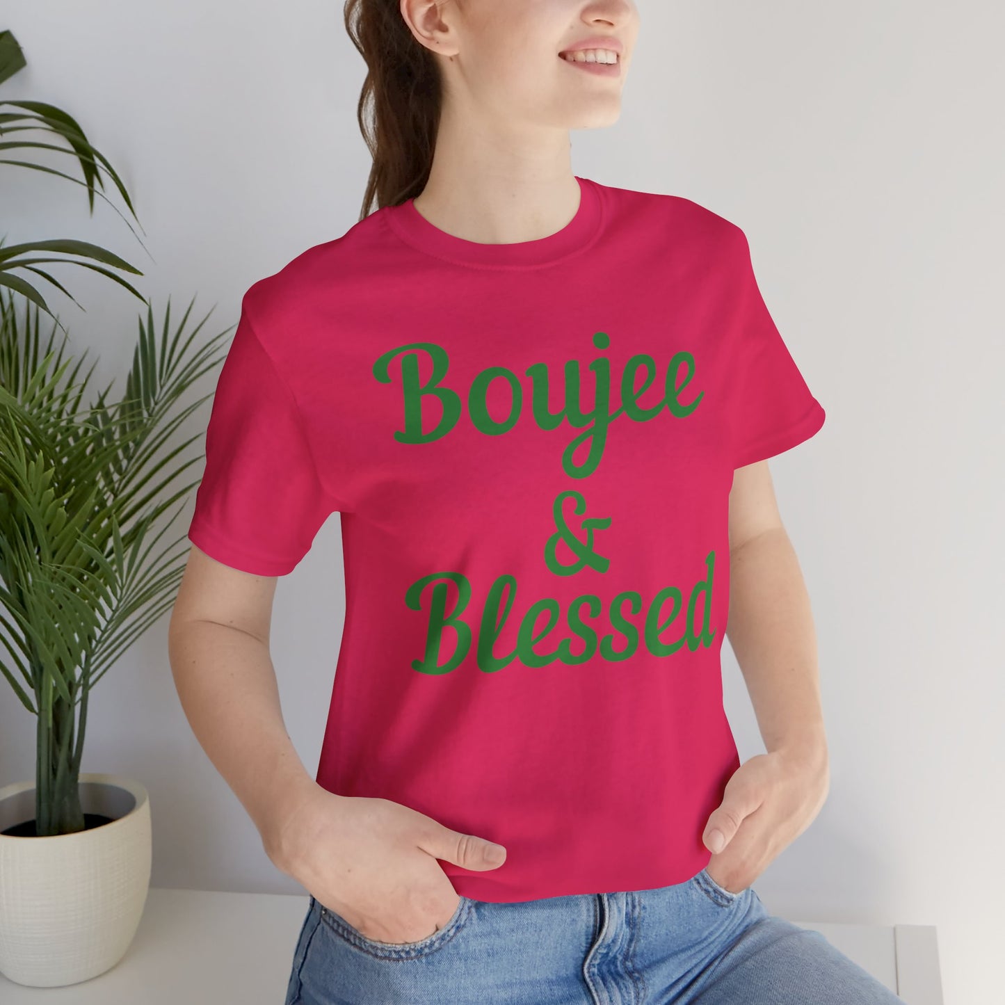 CUSTOMIZABLE Boujee & Blessed Jersey Tee