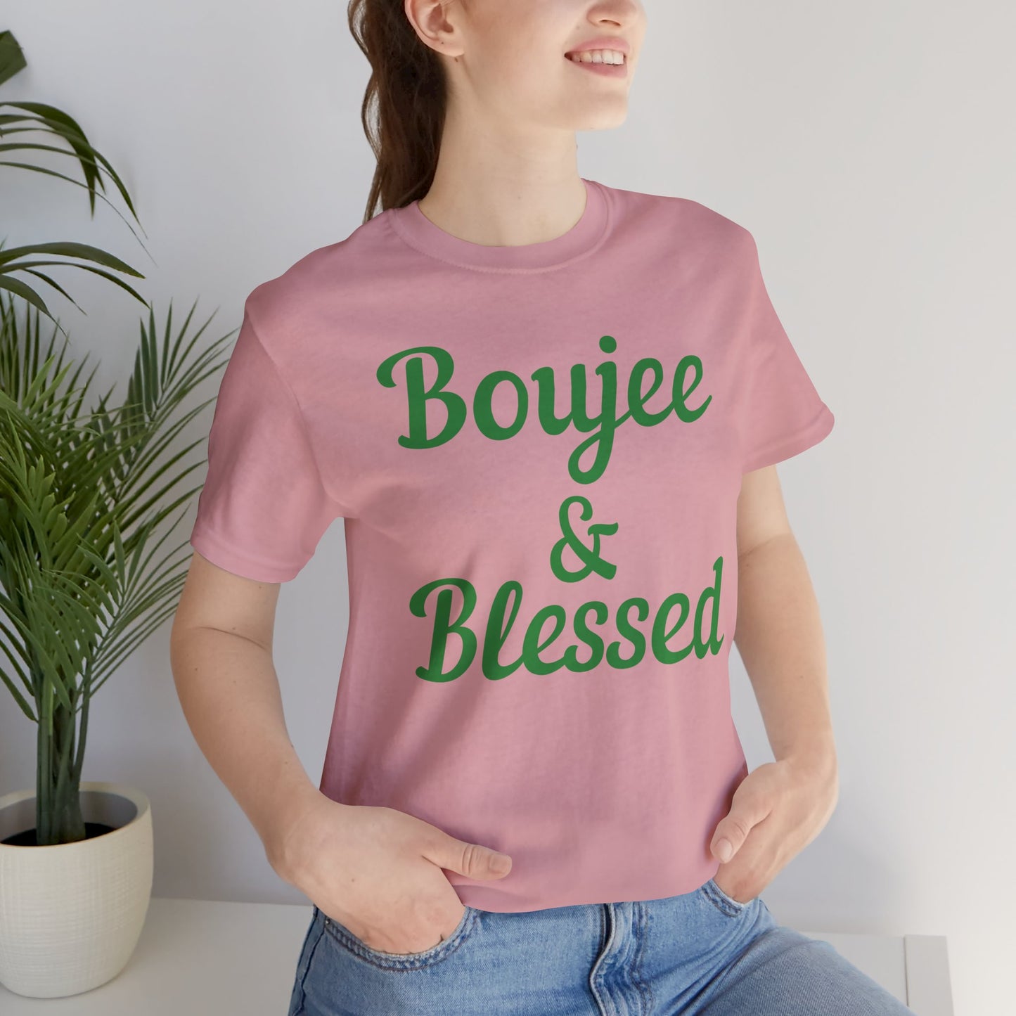 CUSTOMIZABLE Boujee & Blessed Jersey Tee