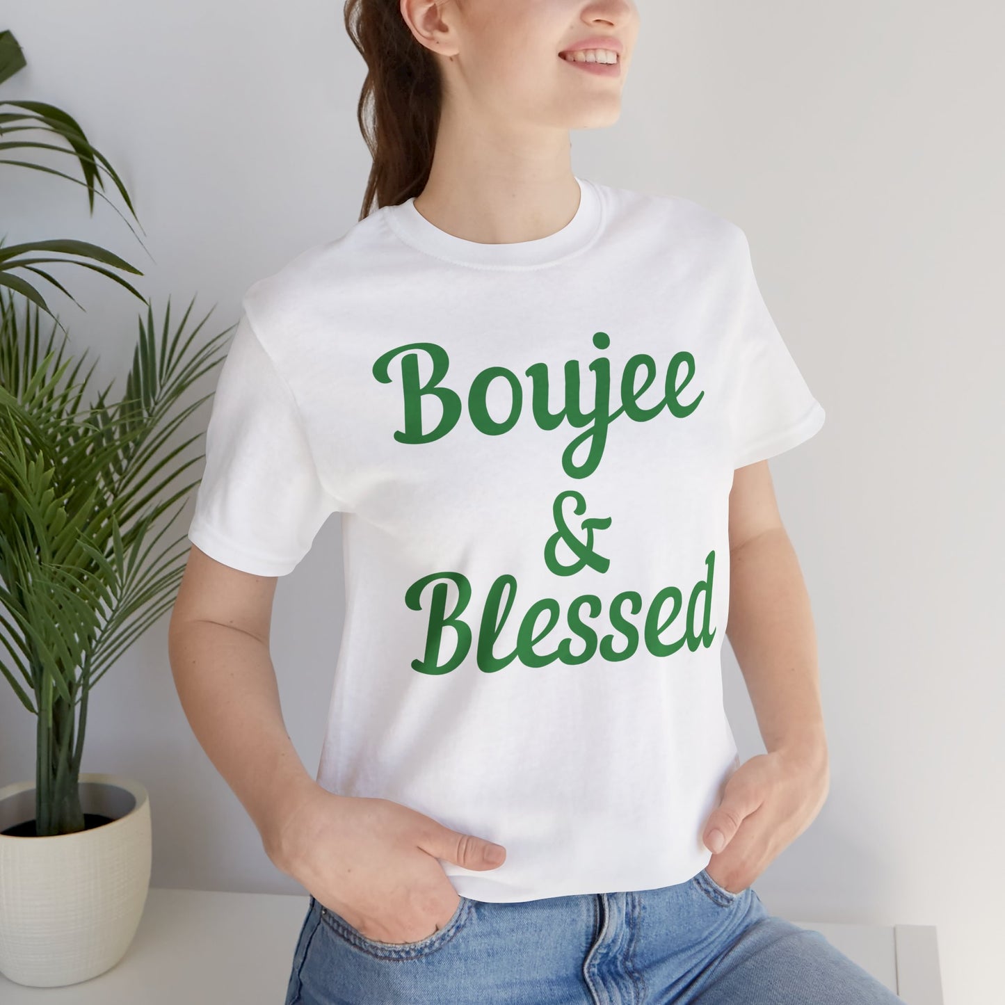 CUSTOMIZABLE Boujee & Blessed Jersey Tee