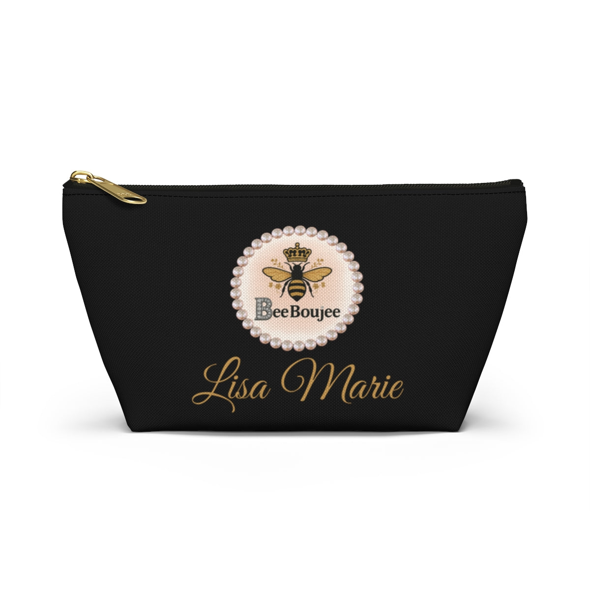 Personalized Bee Boujee T-Bottom Accessory Pouch - 2 Sizes and 3 Designs