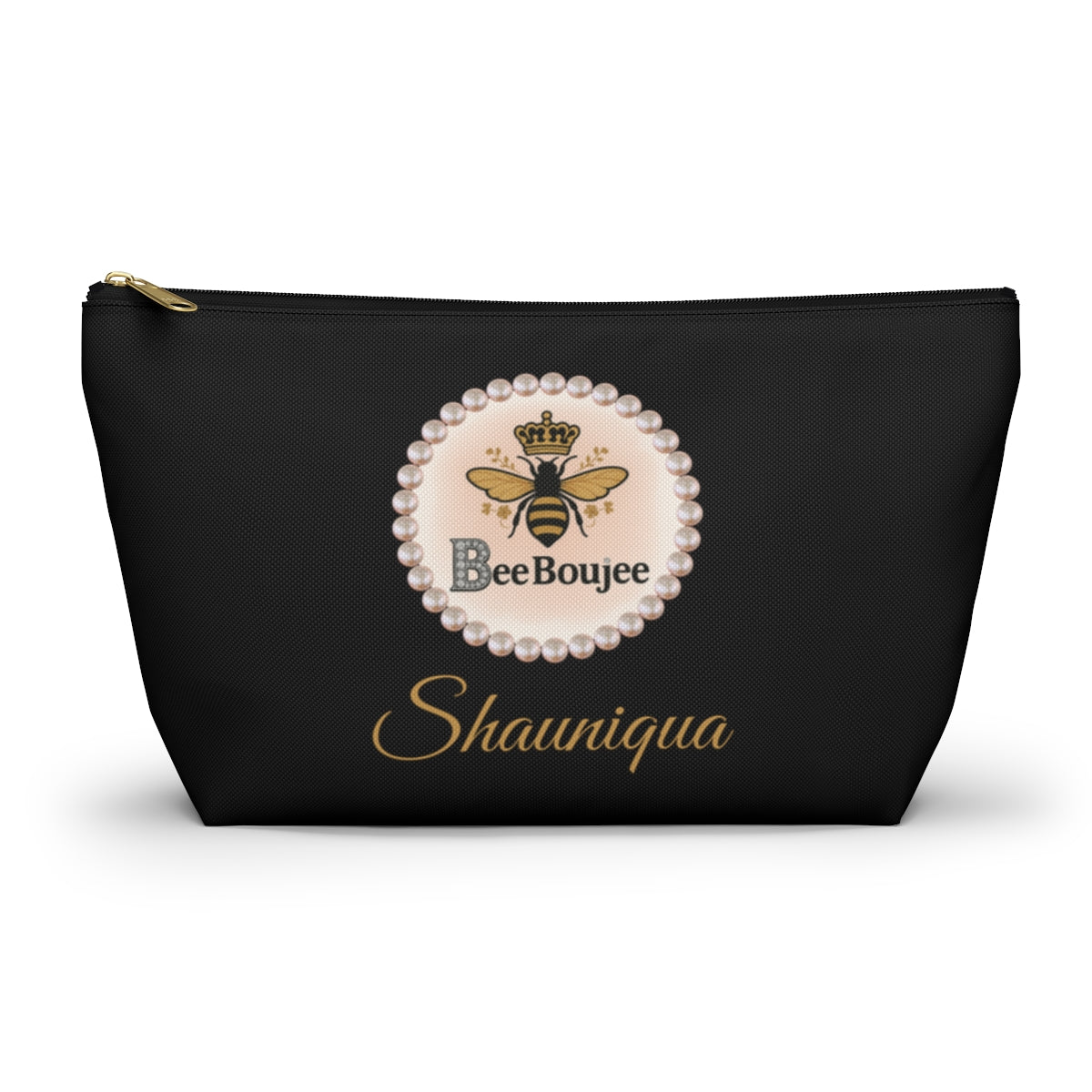 Personalized Bee Boujee T-Bottom Accessory Pouch - 2 Sizes and 3 Designs