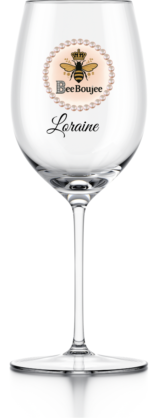 PERSONALIZED Bee Boujee Wine Glass, 12oz