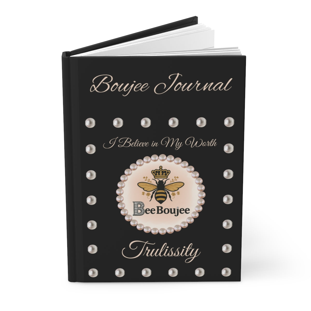 Personalized Bee Boujee Hardcover Journals (Matte & Honeycomb Editions)