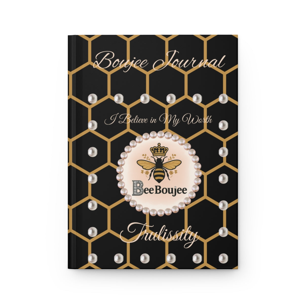 Personalized Bee Boujee Hardcover Journals (Matte & Honeycomb Editions)