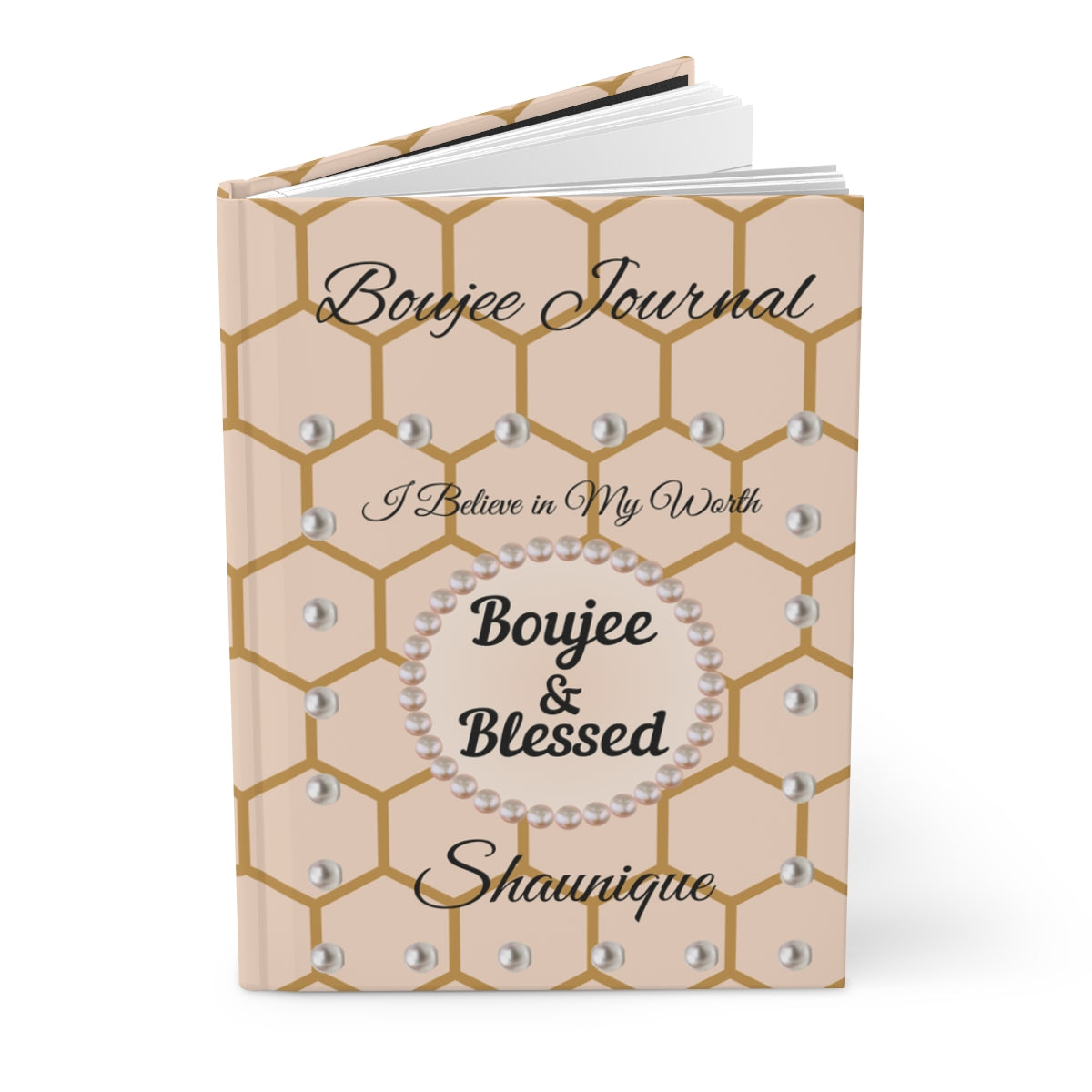 Personalized "Boujee & Blessed" Hardcover Journals (Matte & Honeycomb Editions)
