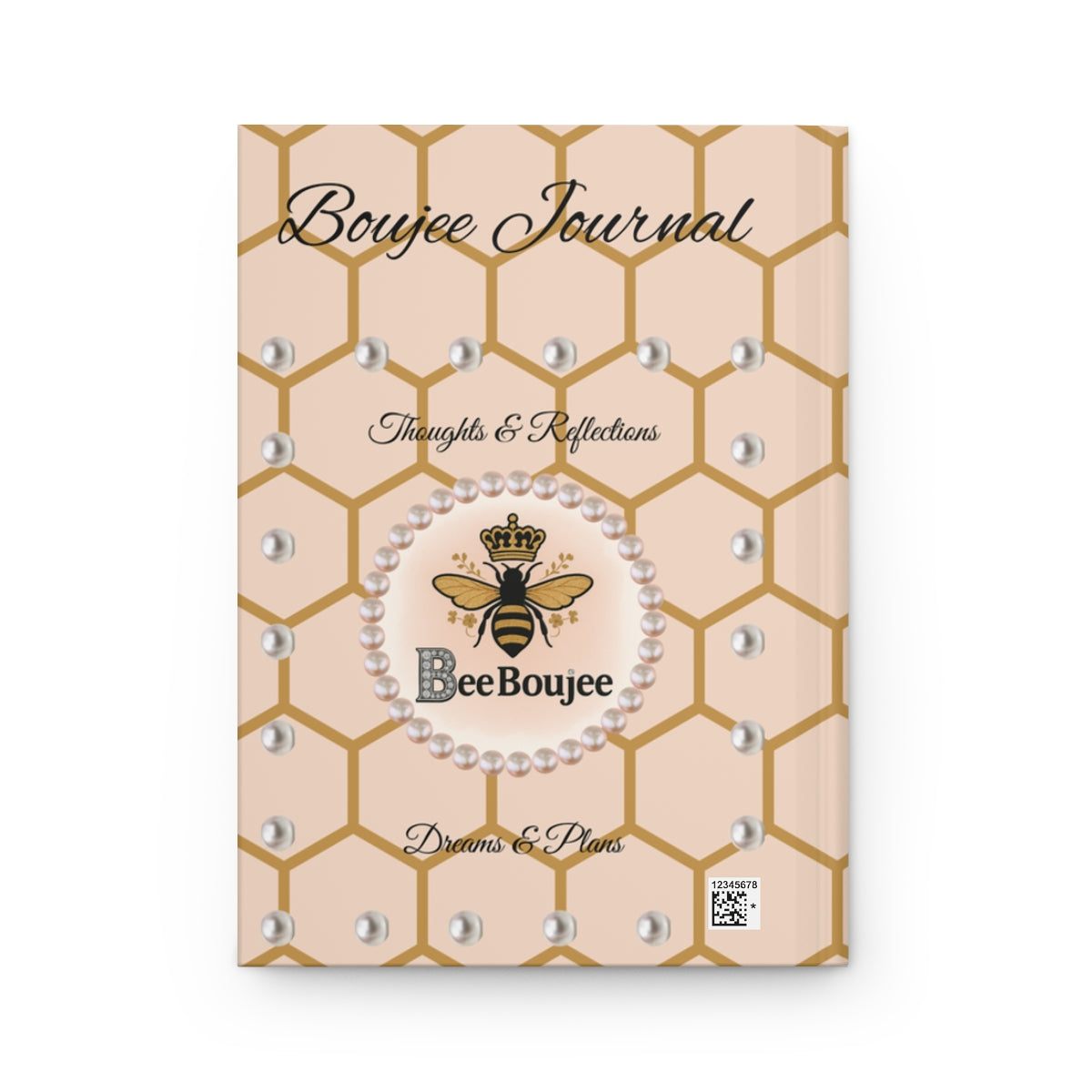 Personalized Bee Boujee Hardcover Journals (Matte & Honeycomb Editions)