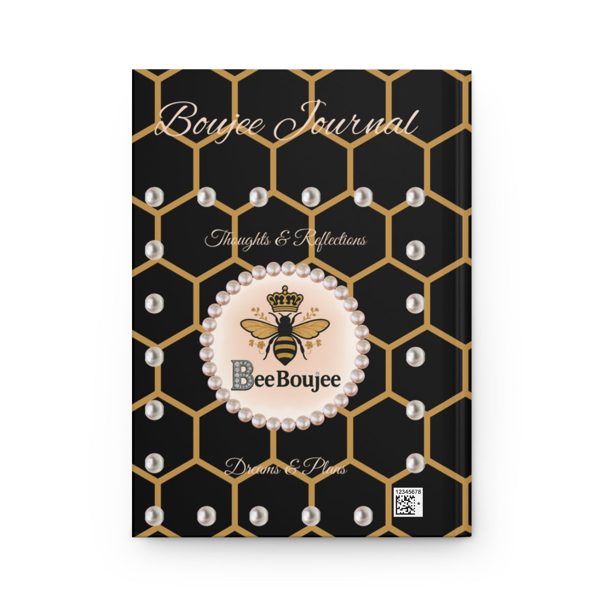 Personalized Bee Boujee Hardcover Journals (Matte & Honeycomb Editions)