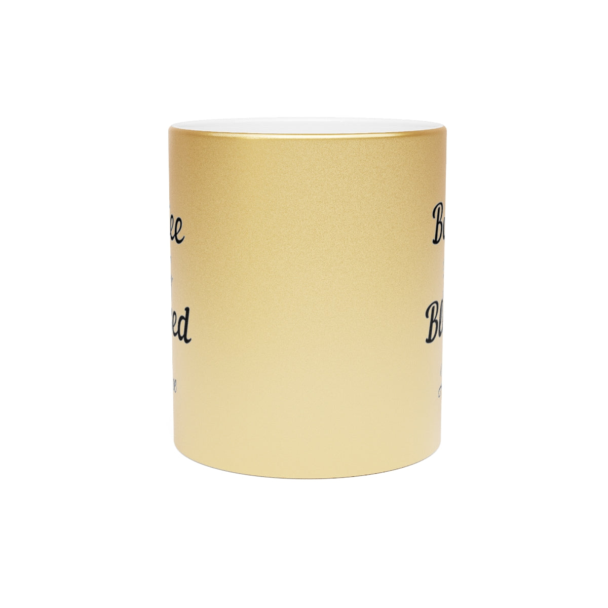 PERSONALIZED Boujee & Blessed Metallic Mug (Gold & Silver) - 11 oz