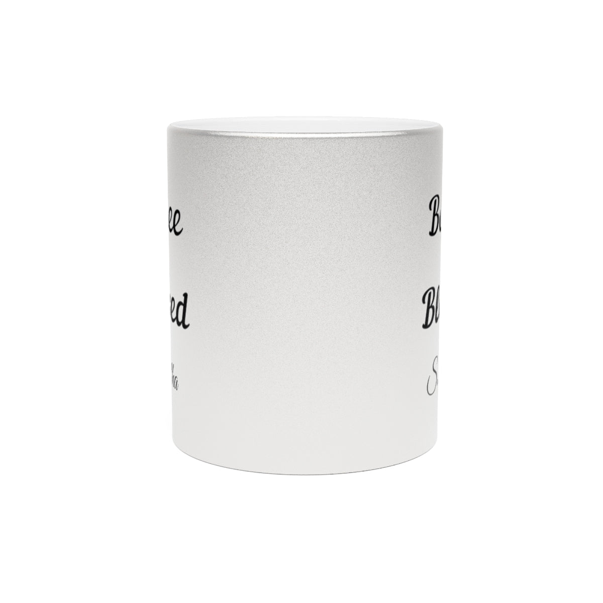 PERSONALIZED Boujee & Blessed Metallic Mug (Gold & Silver) - 11 oz