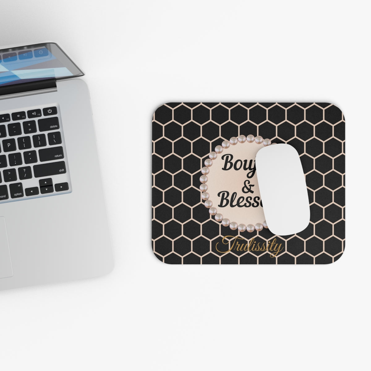 Personalized Boujee & Blessed Luxe Office Mouse Pad - 3 Designs