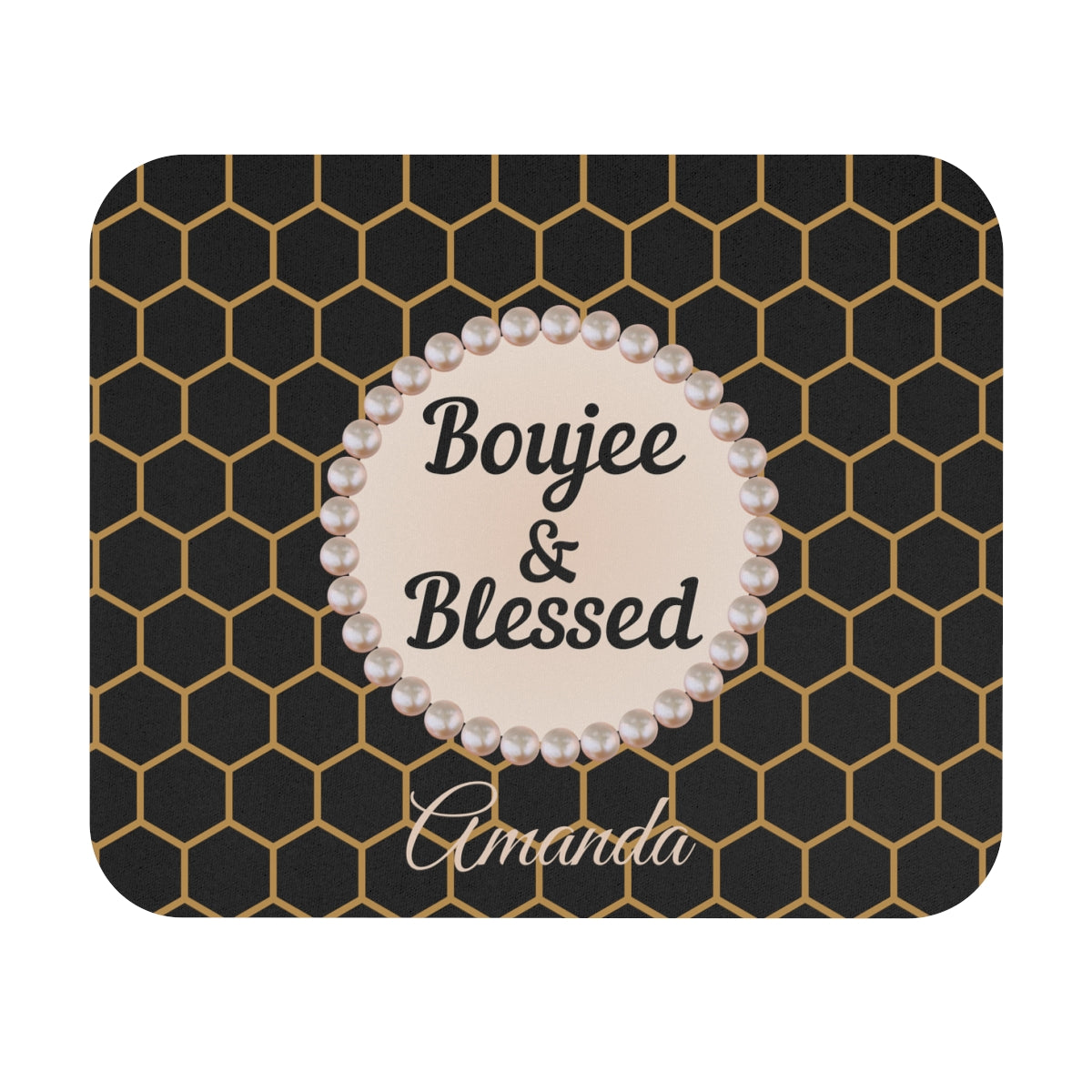 Personalized Boujee & Blessed Luxe Office Mouse Pad - 3 Designs