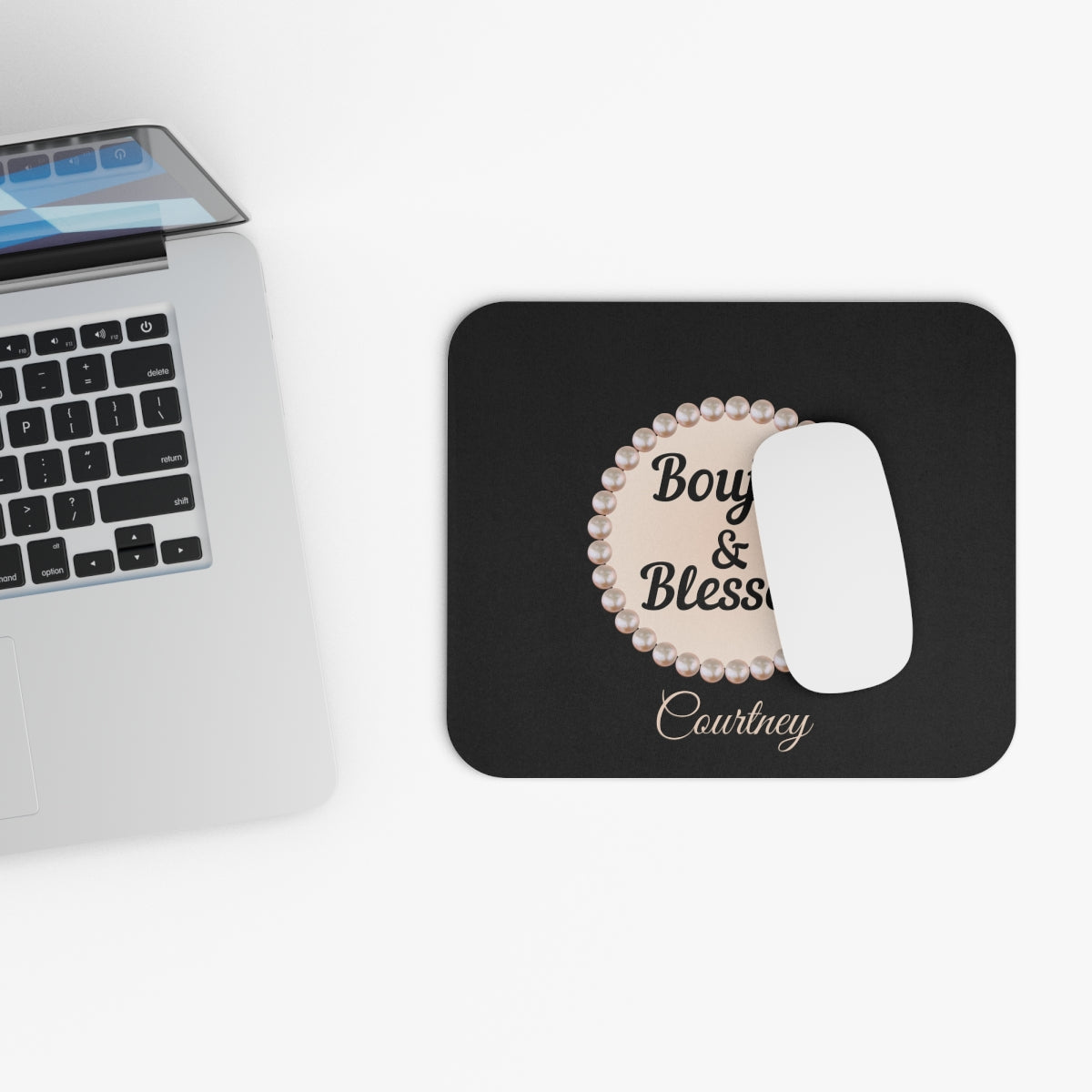 Personalized Boujee & Blessed Luxe Office Mouse Pad - 3 Designs