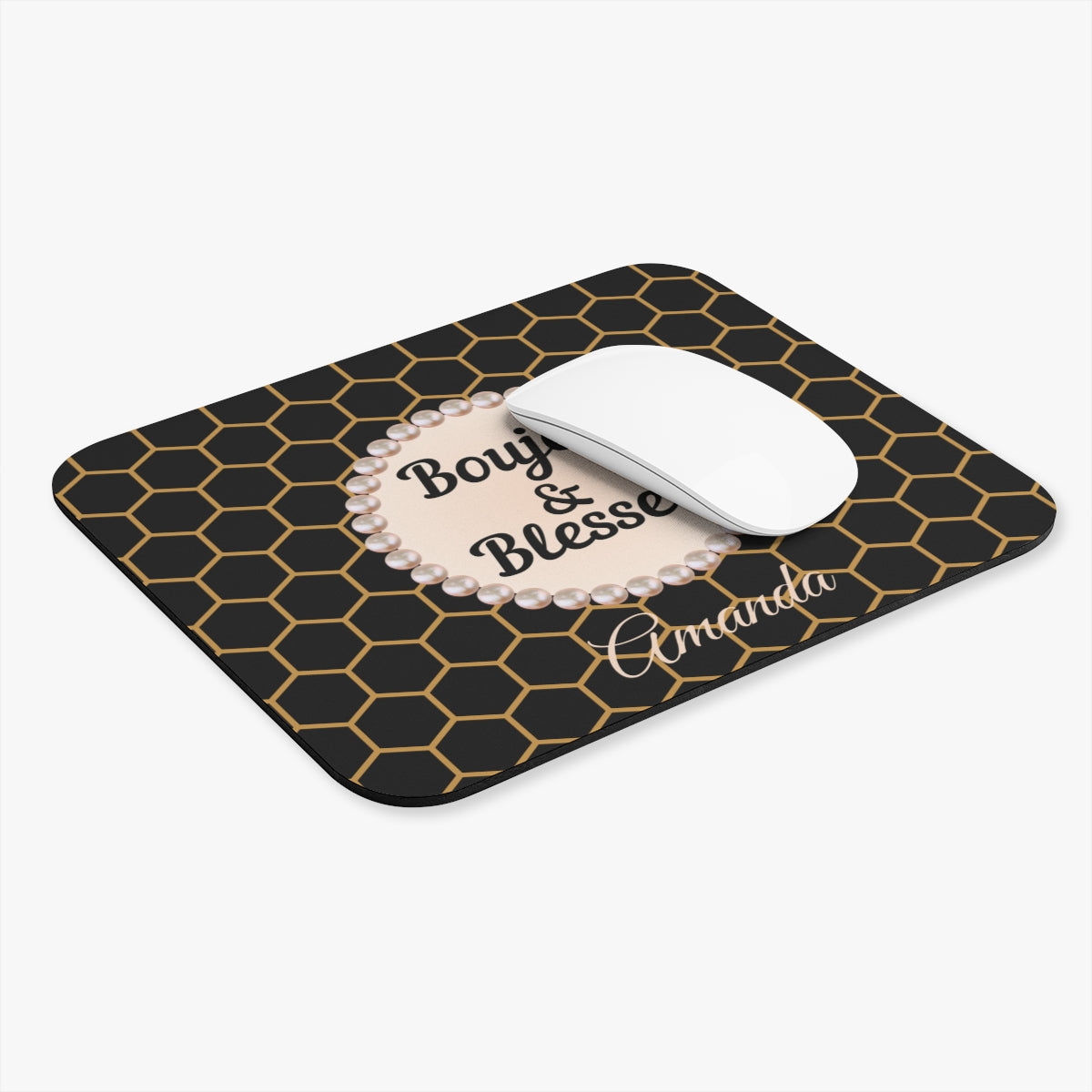 Personalized Boujee & Blessed Luxe Office Mouse Pad - 3 Designs