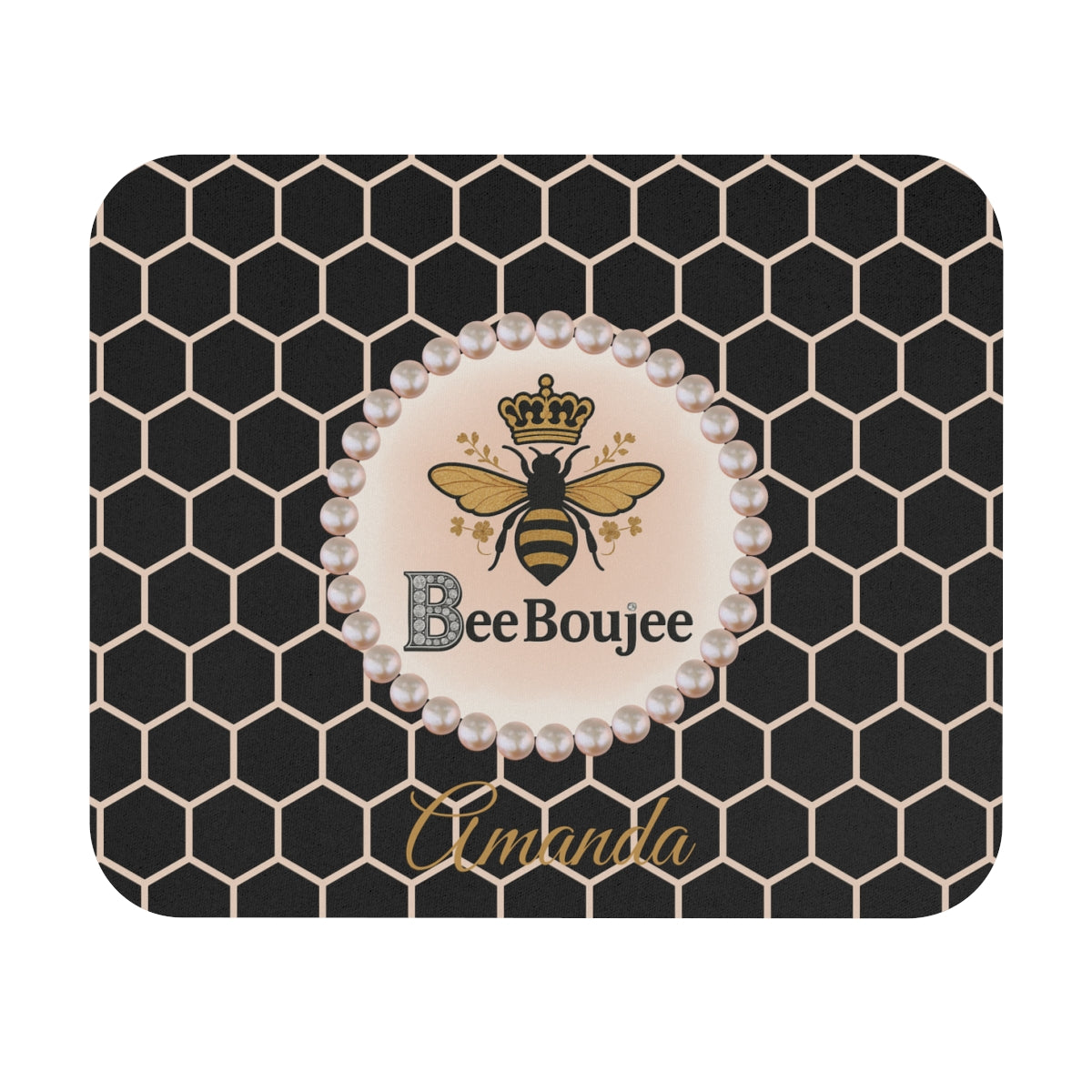 Personalized Bee Boujee Luxe Office Mouse Pad - 3 Designs