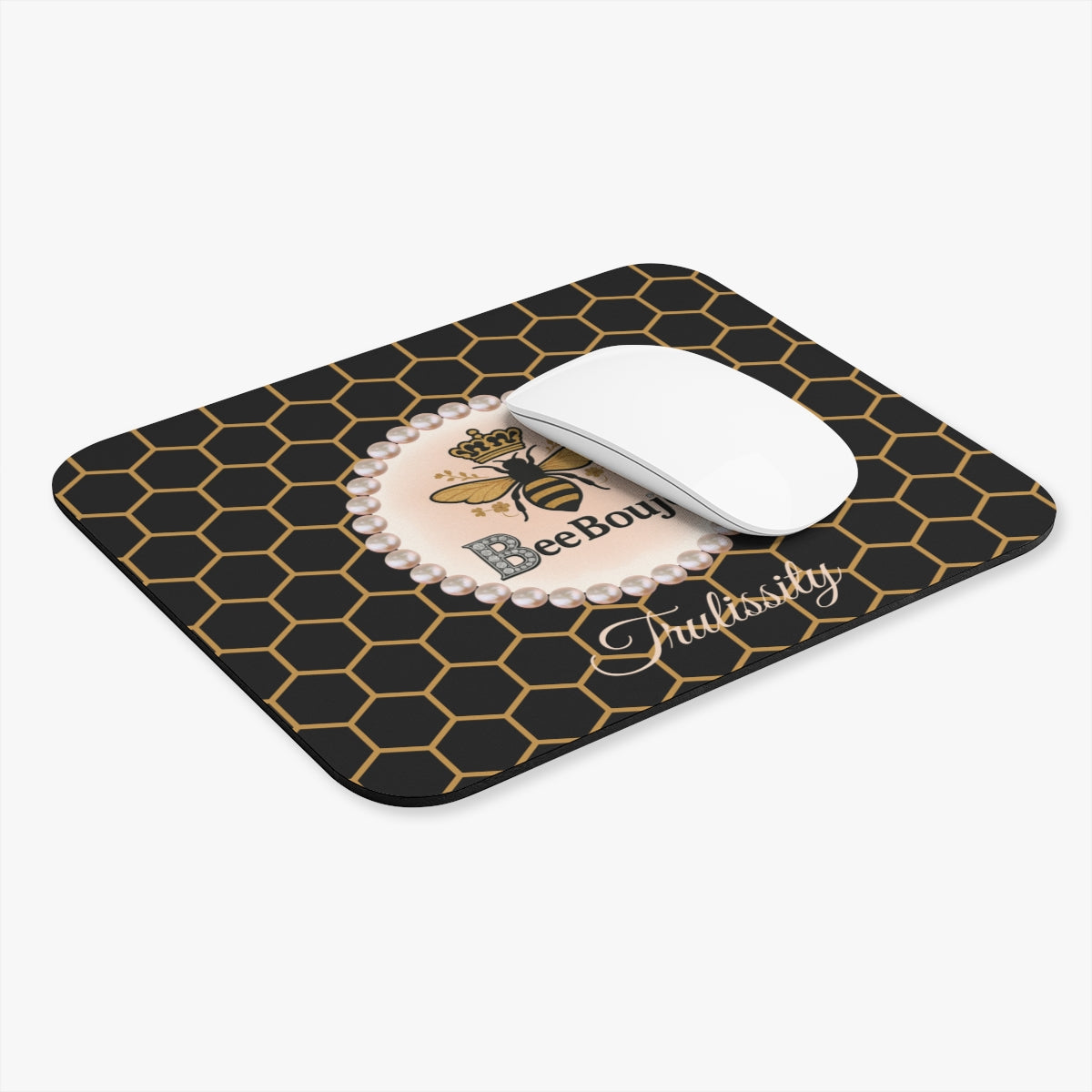 Personalized Bee Boujee Luxe Office Mouse Pad - 3 Designs