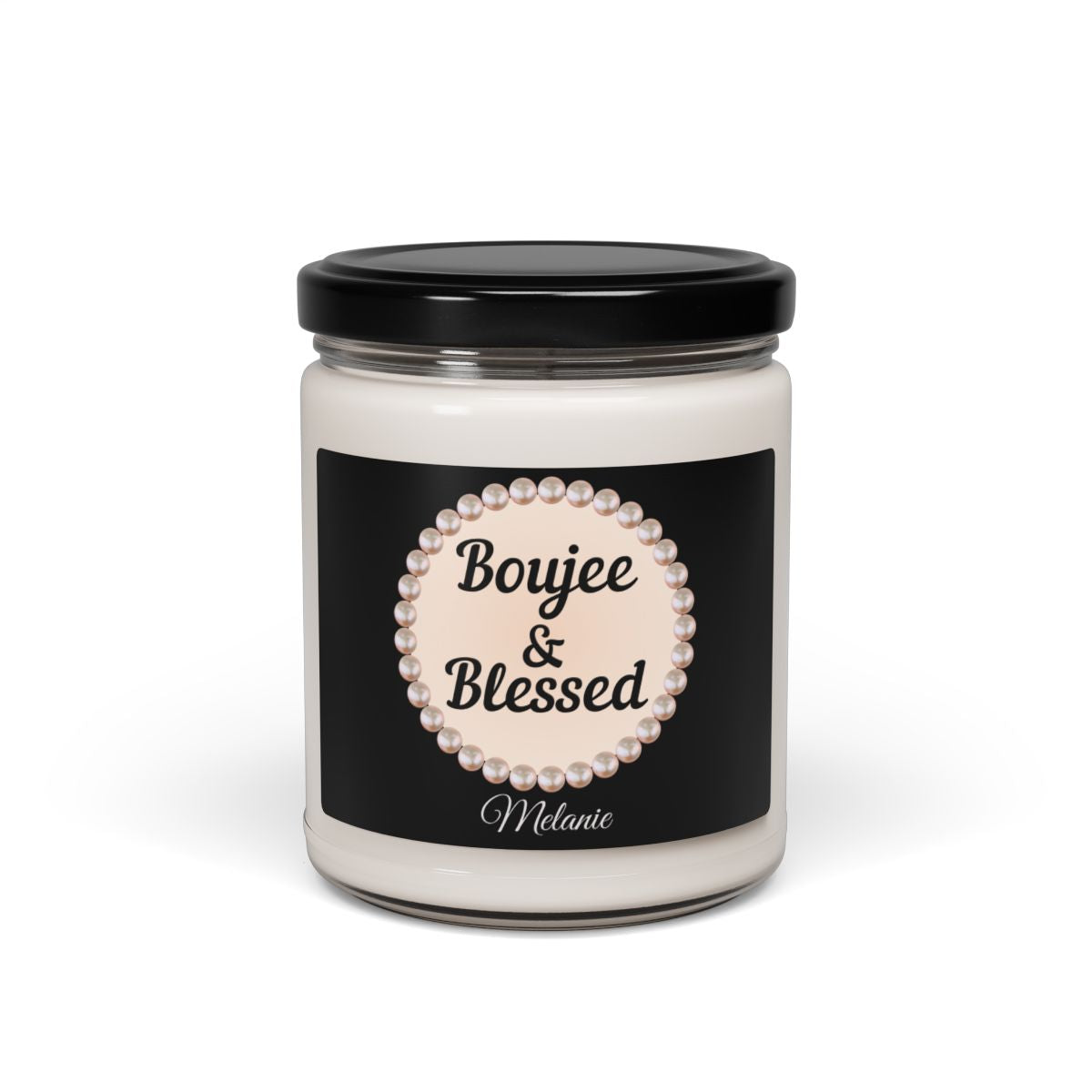 Personalized Boujee & Blessed 9 oz Scented Soy Candle, 9oz