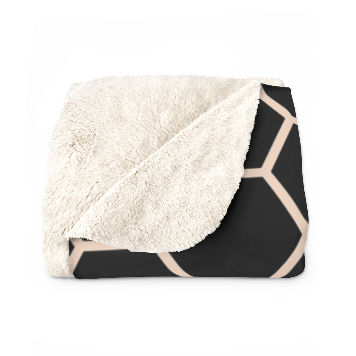 Personalized Luxurious Bee Boujee Pearl-Print Sherpa Fleece Blanket - 2 Sizes and 3 Designs